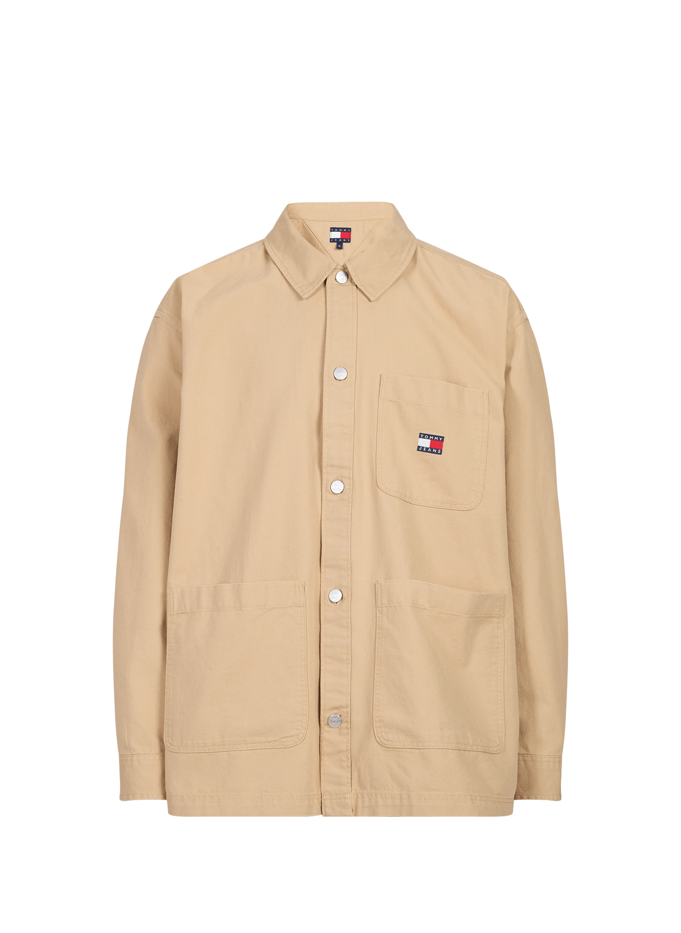 Cotton shirt-style jacket TOMMY HILFIGER Brown