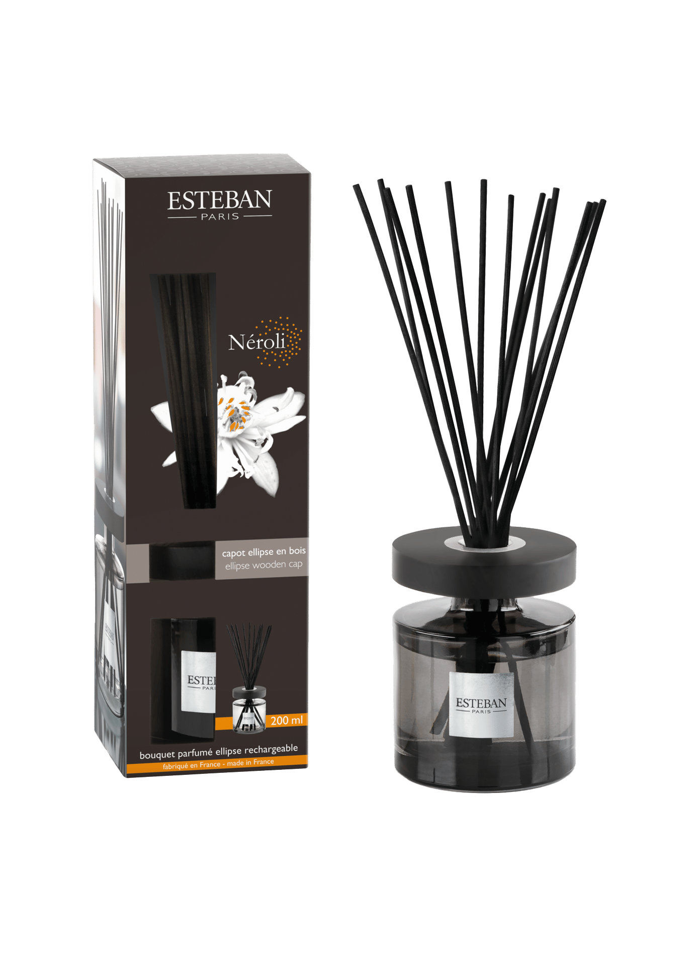 Geurende navulling voor de Ellipse navulverstuiver Neroli 200 ml ESTEBAN Bruin