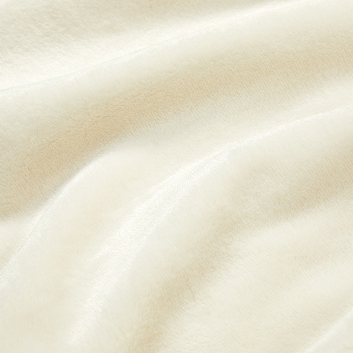 Plaid en polaire, castor DESFORGES Blanc