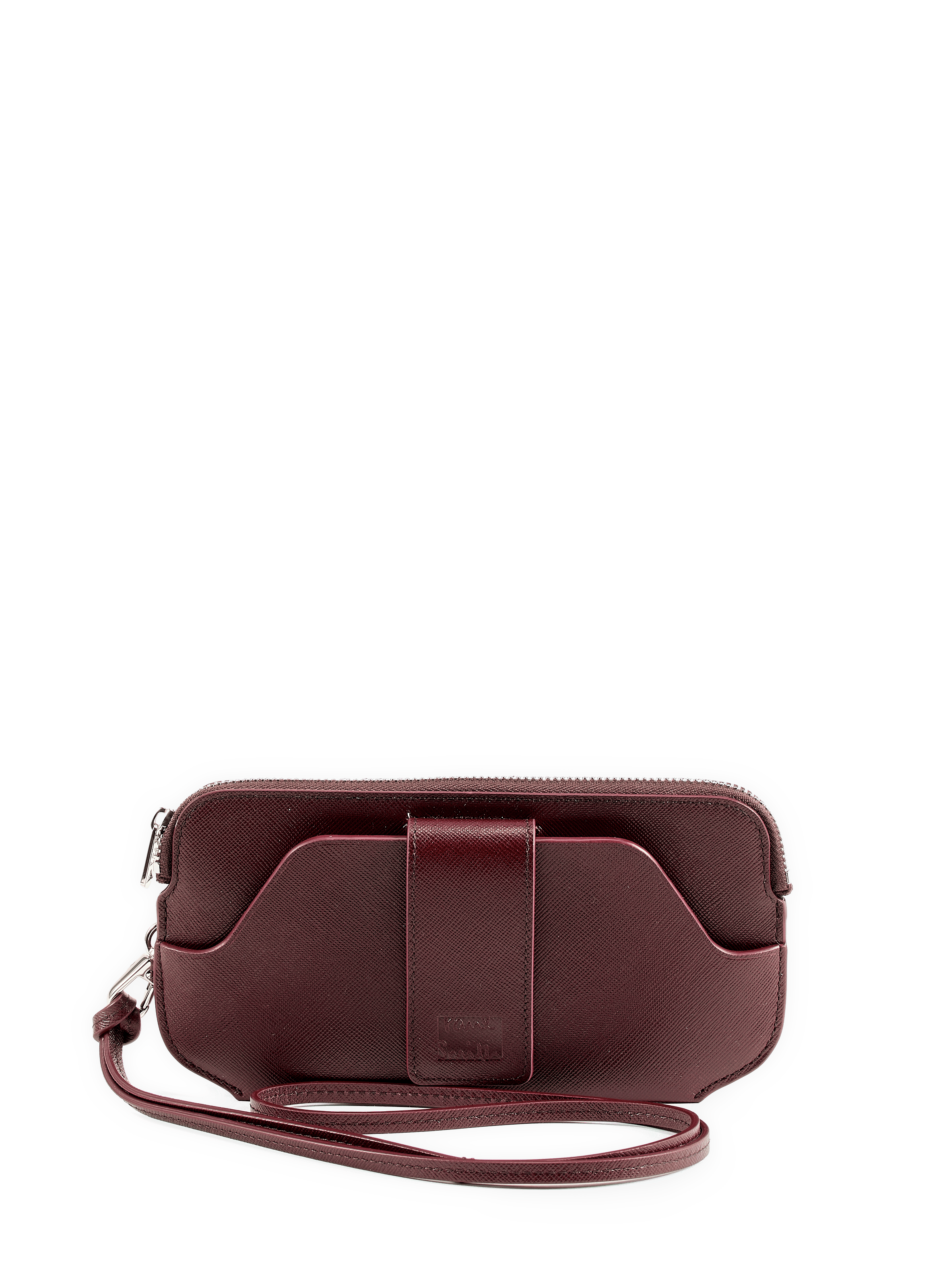 Leather glasses case combined with a clutch PAUL SMITH Brown