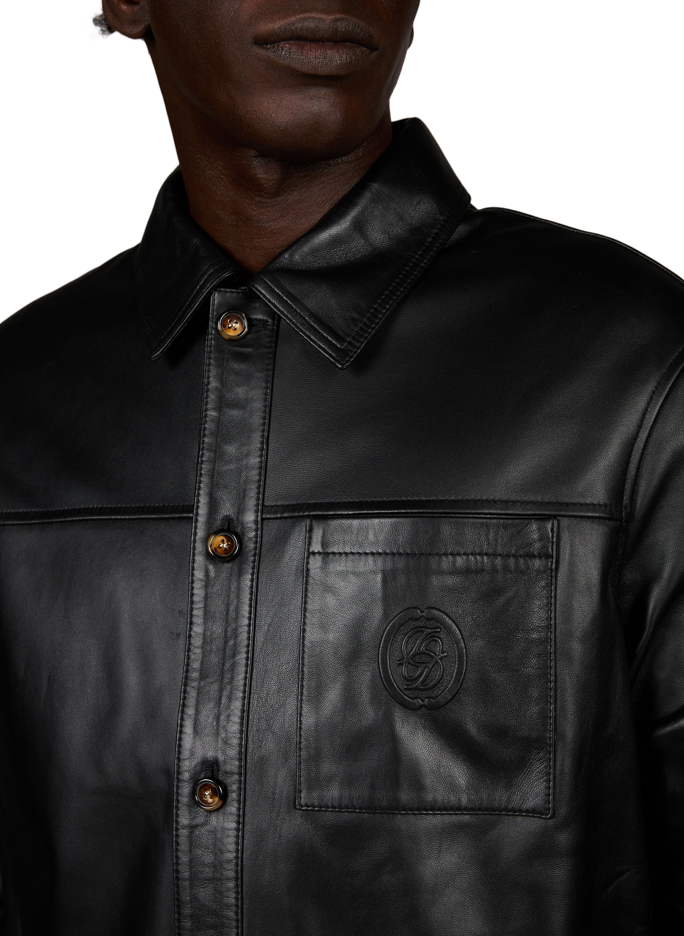 Chemise en cuir DROLE DE MONSIEUR Noir