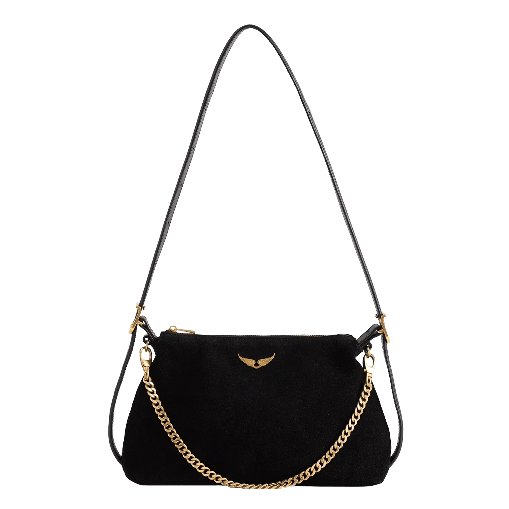 Sac bandoulière en cuir jim mini ZADIG&VOLTAIRE Noir