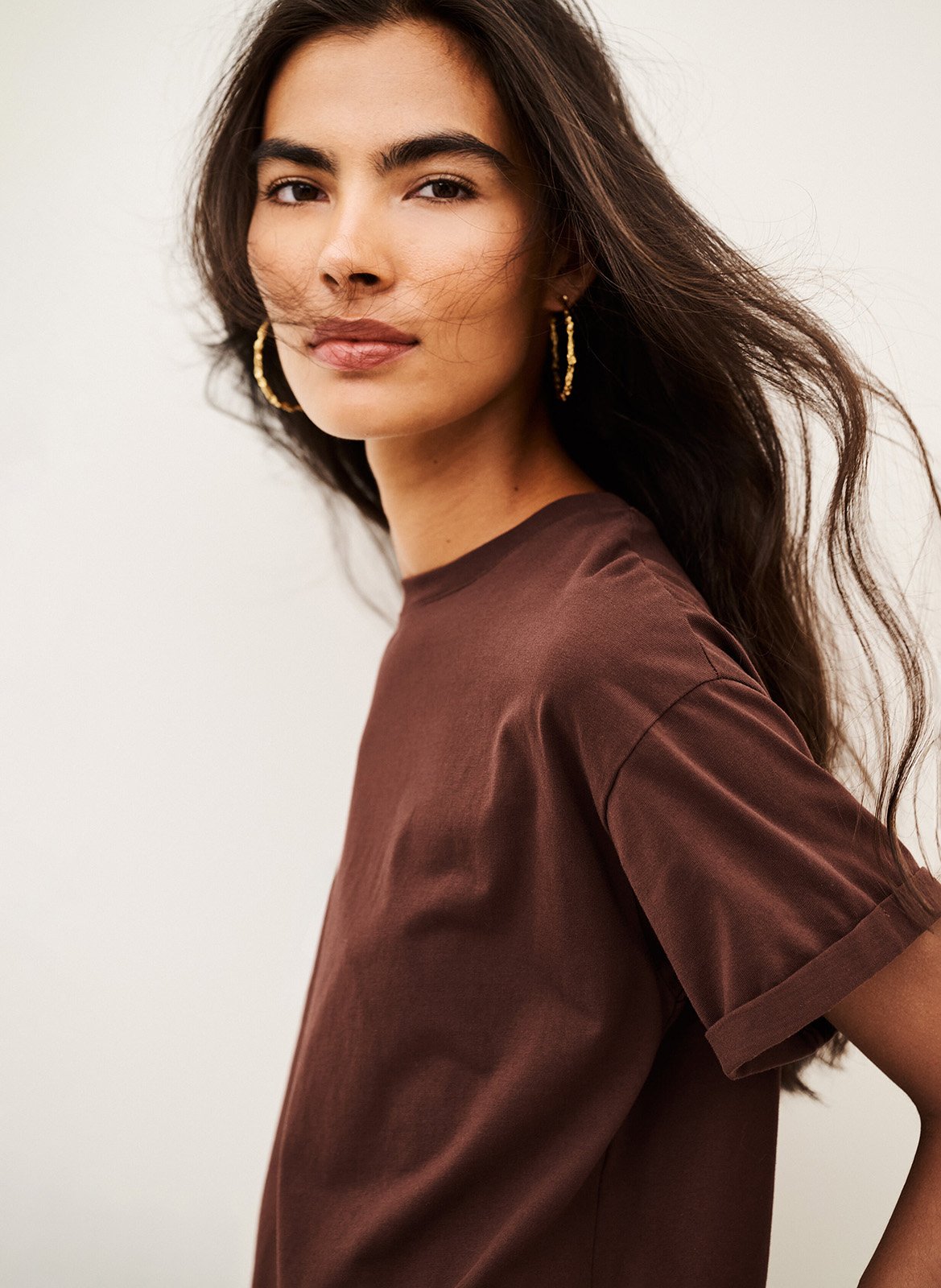 T-shirt met korte mouwen van katoen rosé. BA&SH Rood