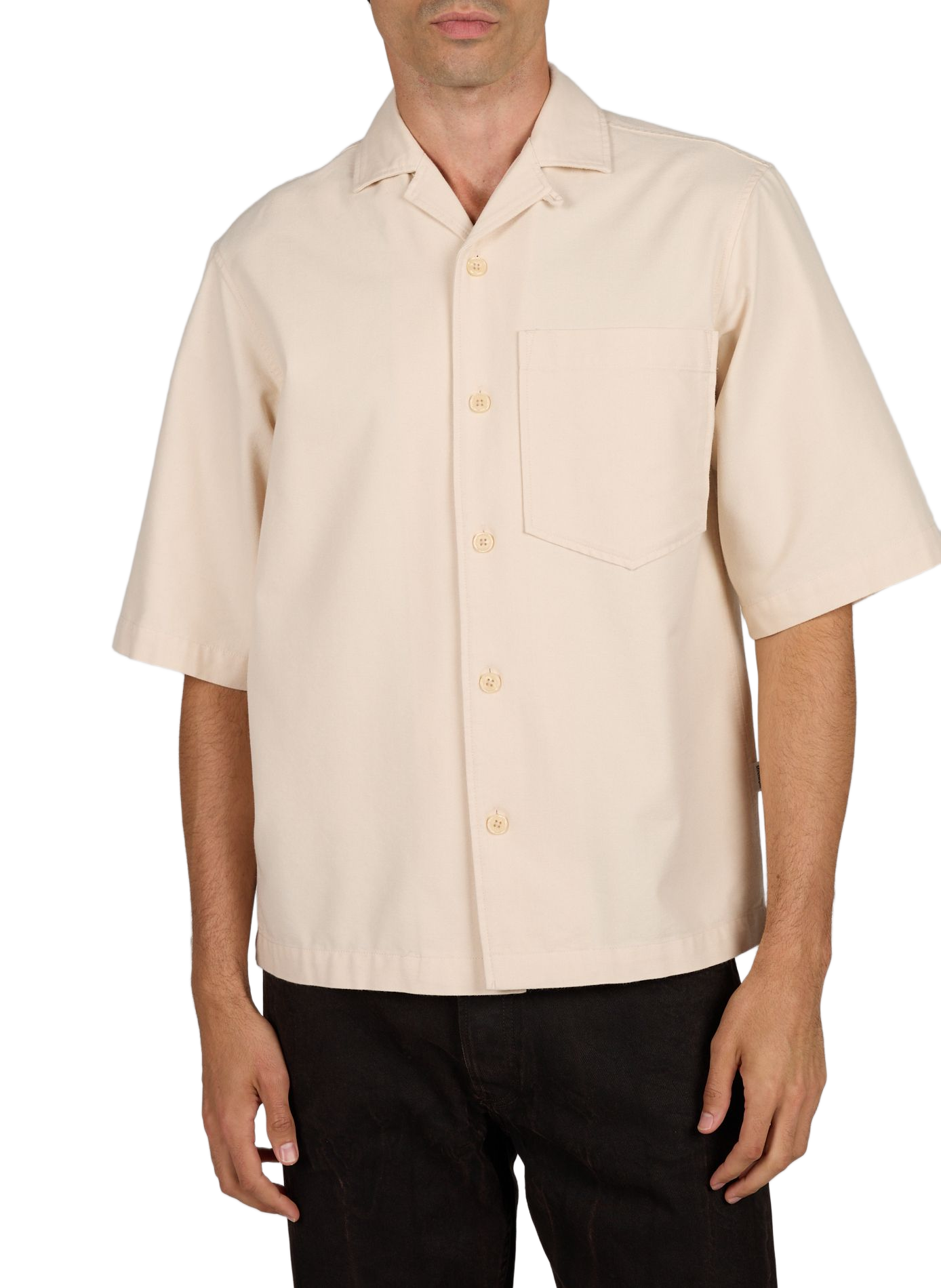 Korte mouwen overhemd Cody van katoen MINIMUM Beige