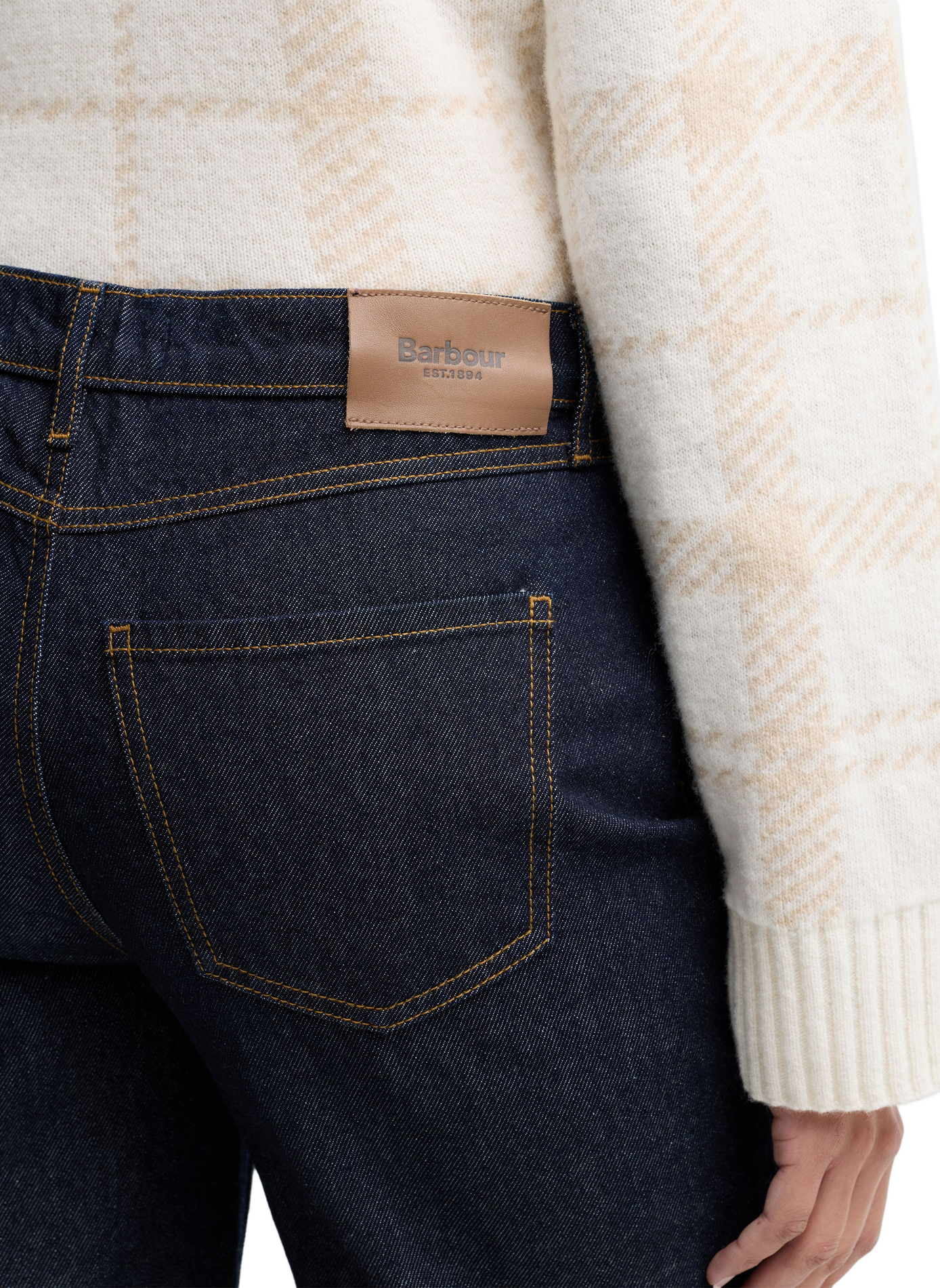 Gerade geschnittene Baumwolljeans BARBOUR Blau