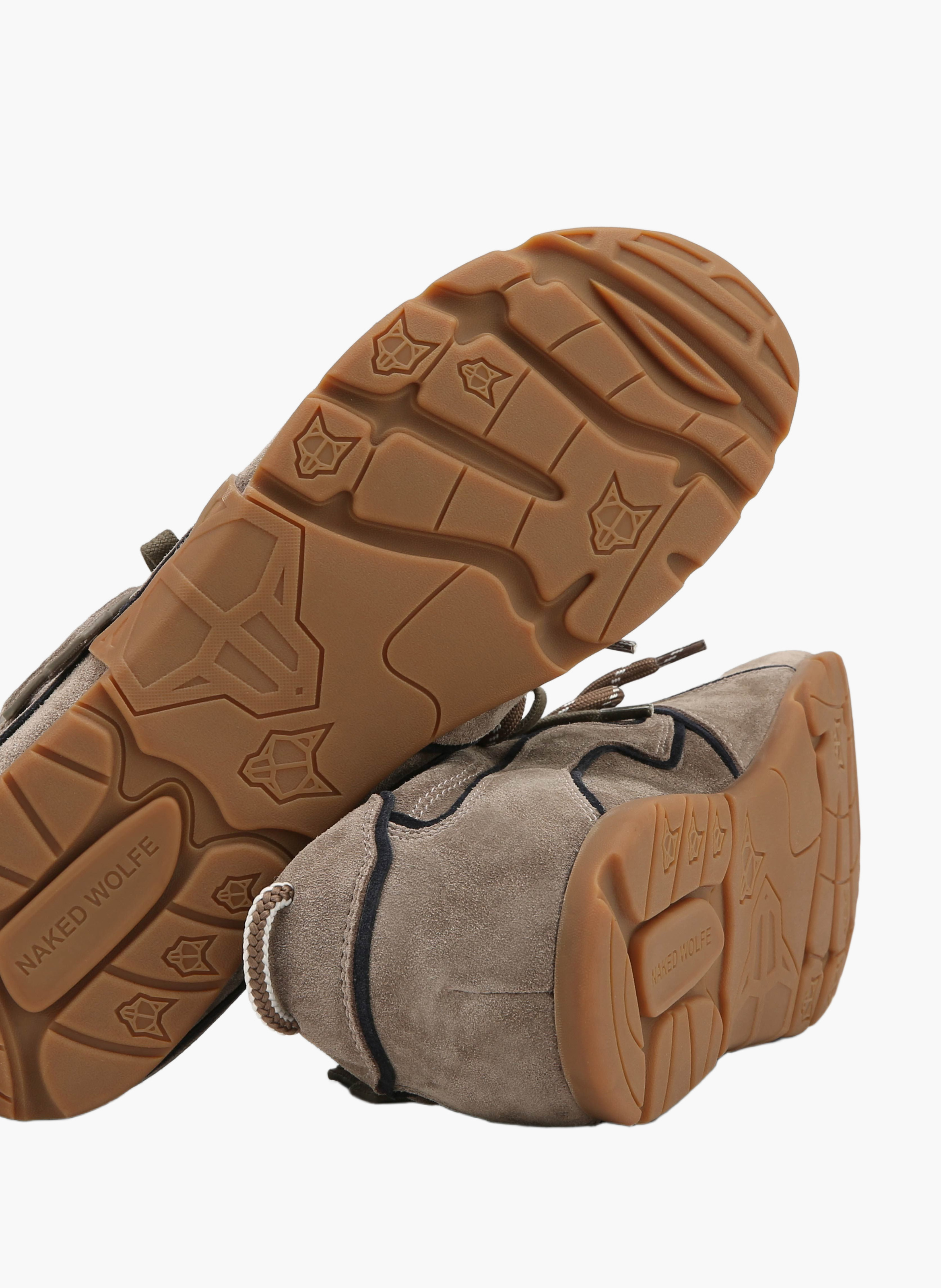 Baskets ace en daim NAKED WOLFE Marron