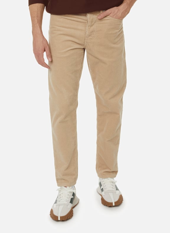 Pantalon Newel en velours côtelé Beige by CARHARTT WIP CARHARTT WIP Pantalon Newel en velours côtelé Beige