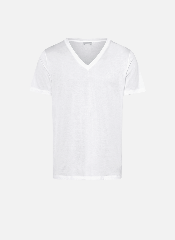 HANRO Cotton V-neck T-shirt White