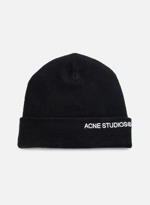 قبعة من الصوف باللون الأسودacne studios 