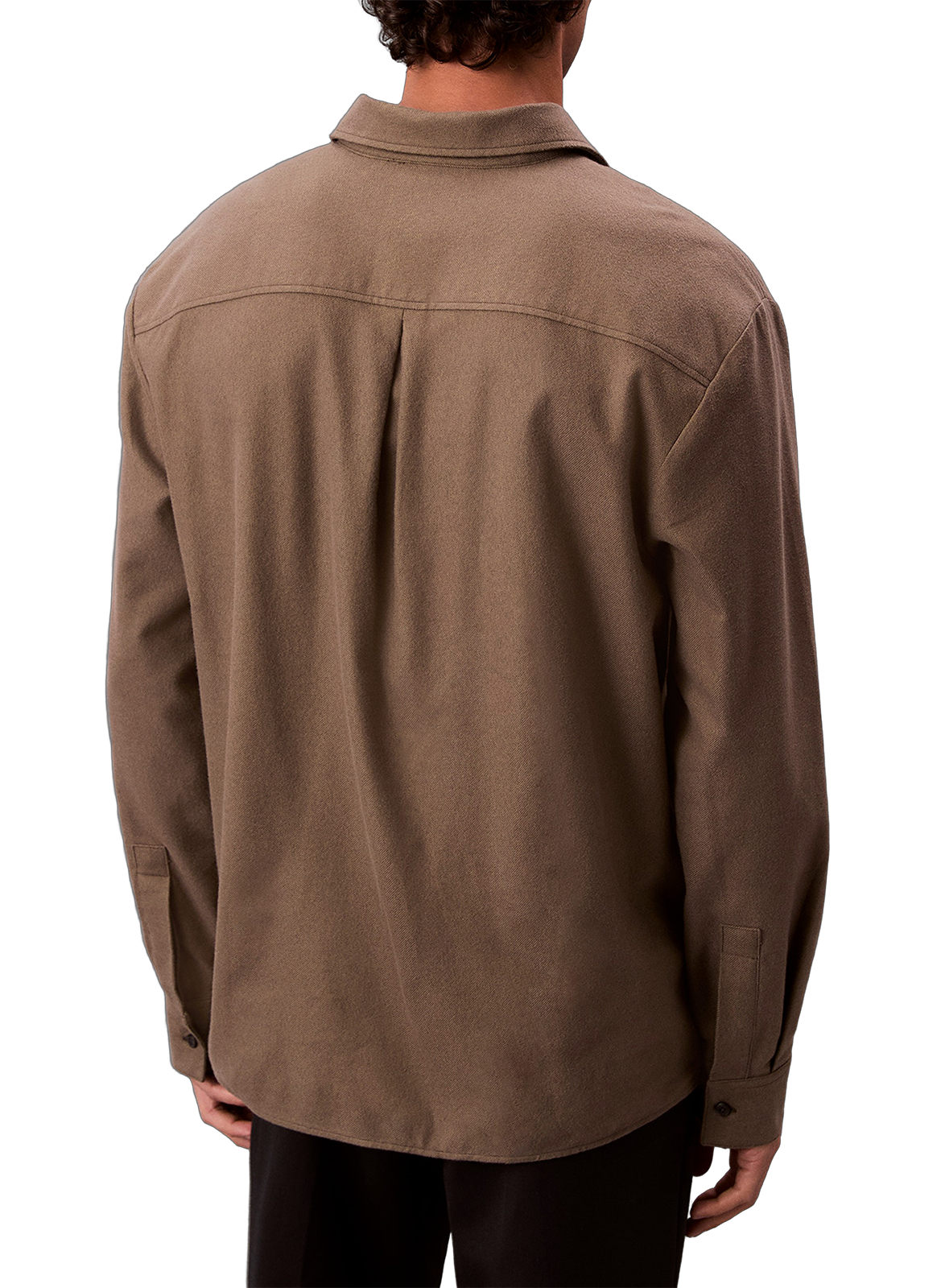 Chemise regular fit en coton CALVIN KLEIN Kaki