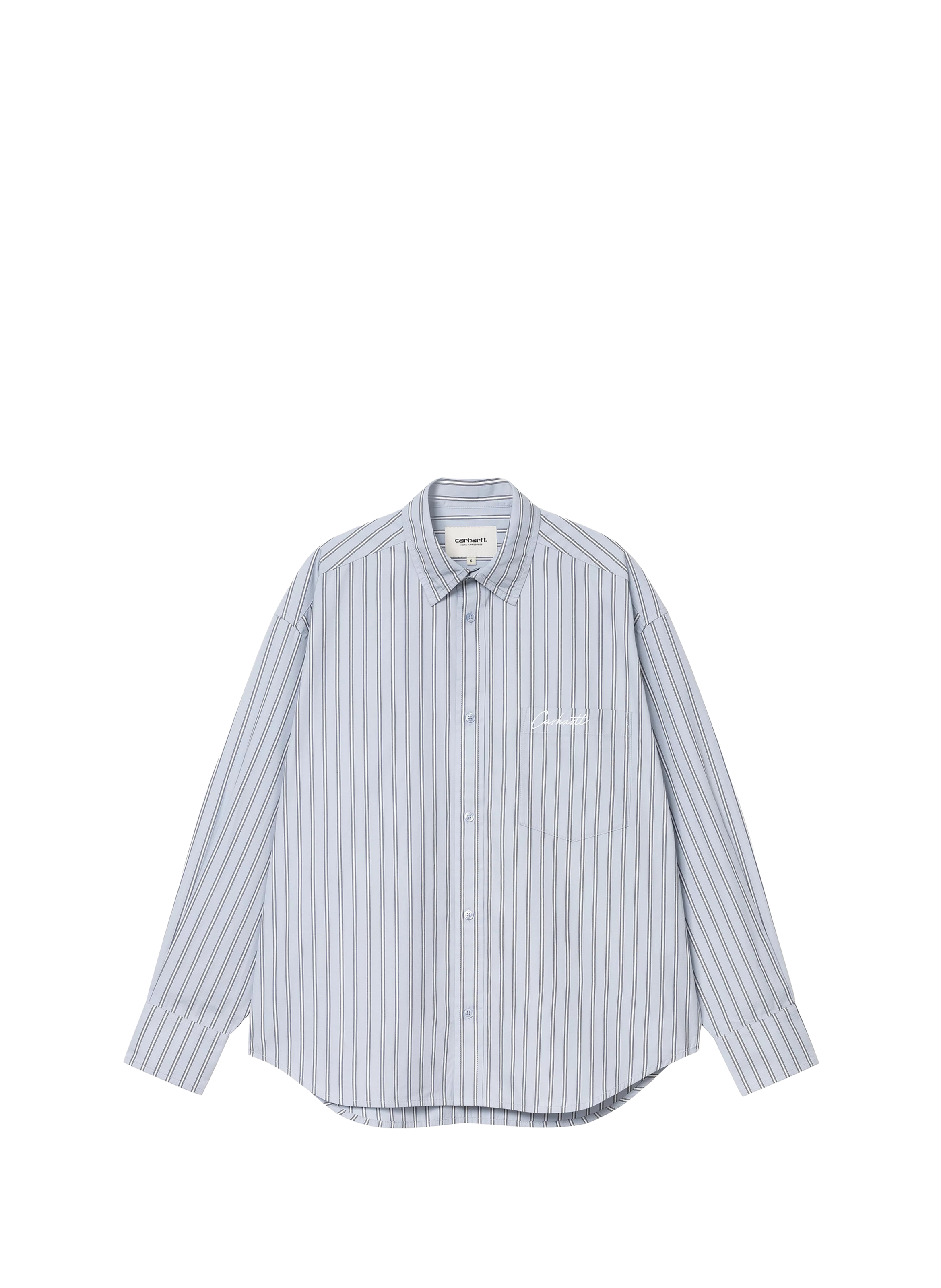 Chemise à rayures L/S Grimsby   CARHARTT WIP Bleu