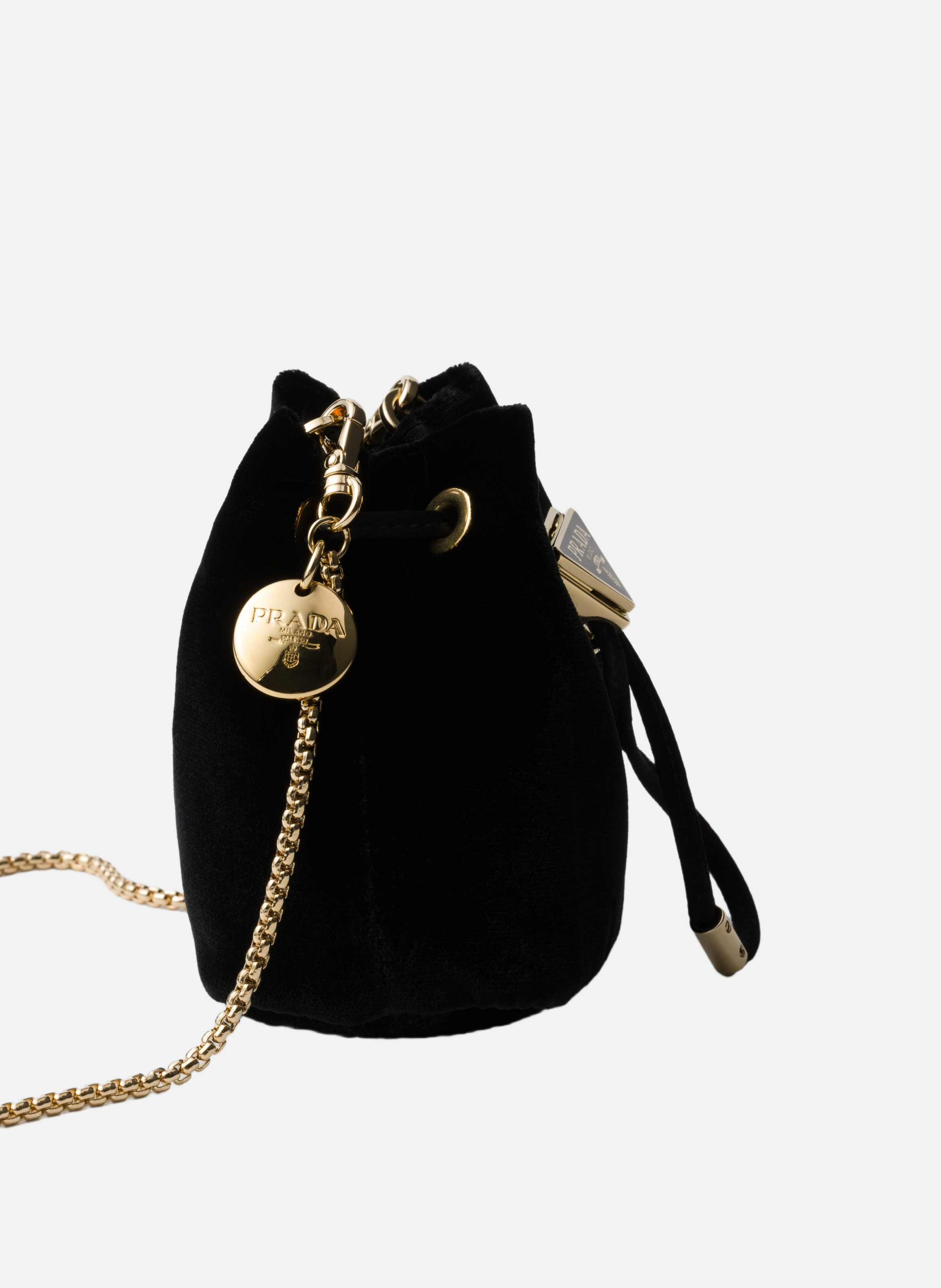 Mini pochette en velours PRADA Noir