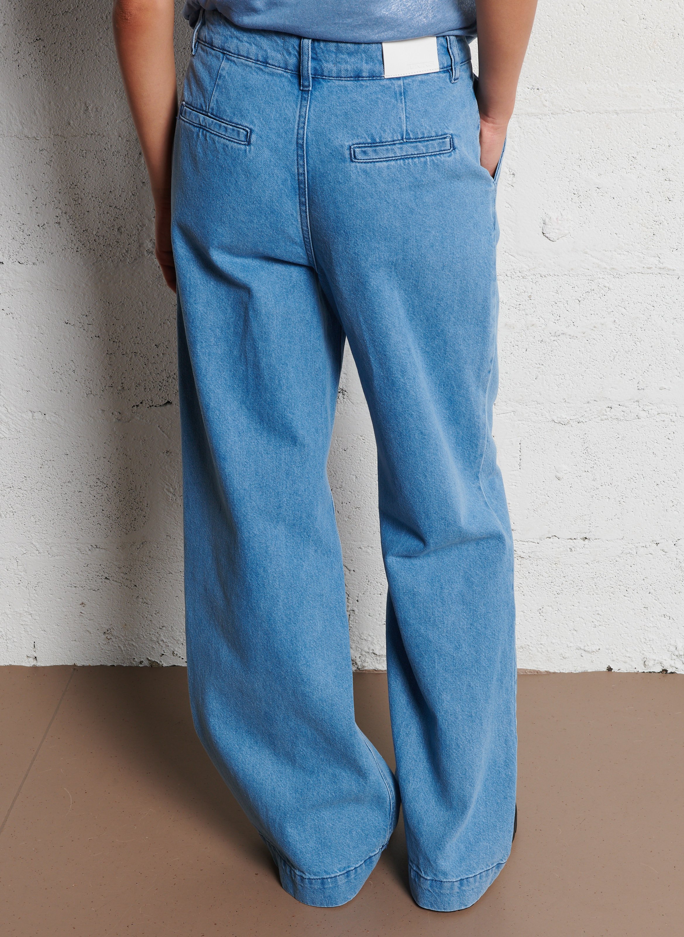 Jean large taille haute jeanne IKKS Bleu