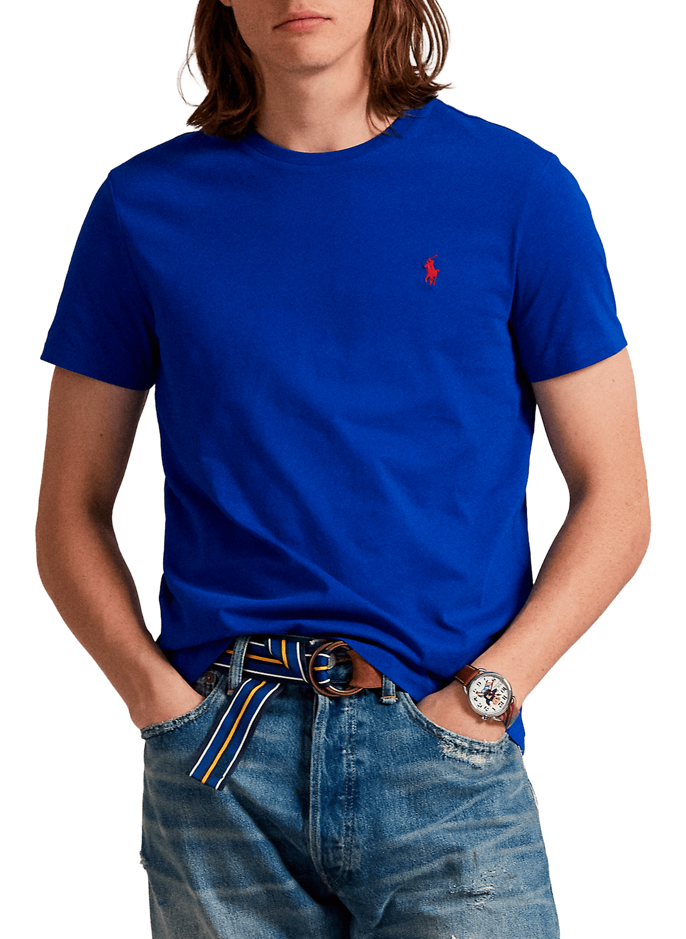 POLO RALPH LAUREN Classic Cotton T-Shirt Blue