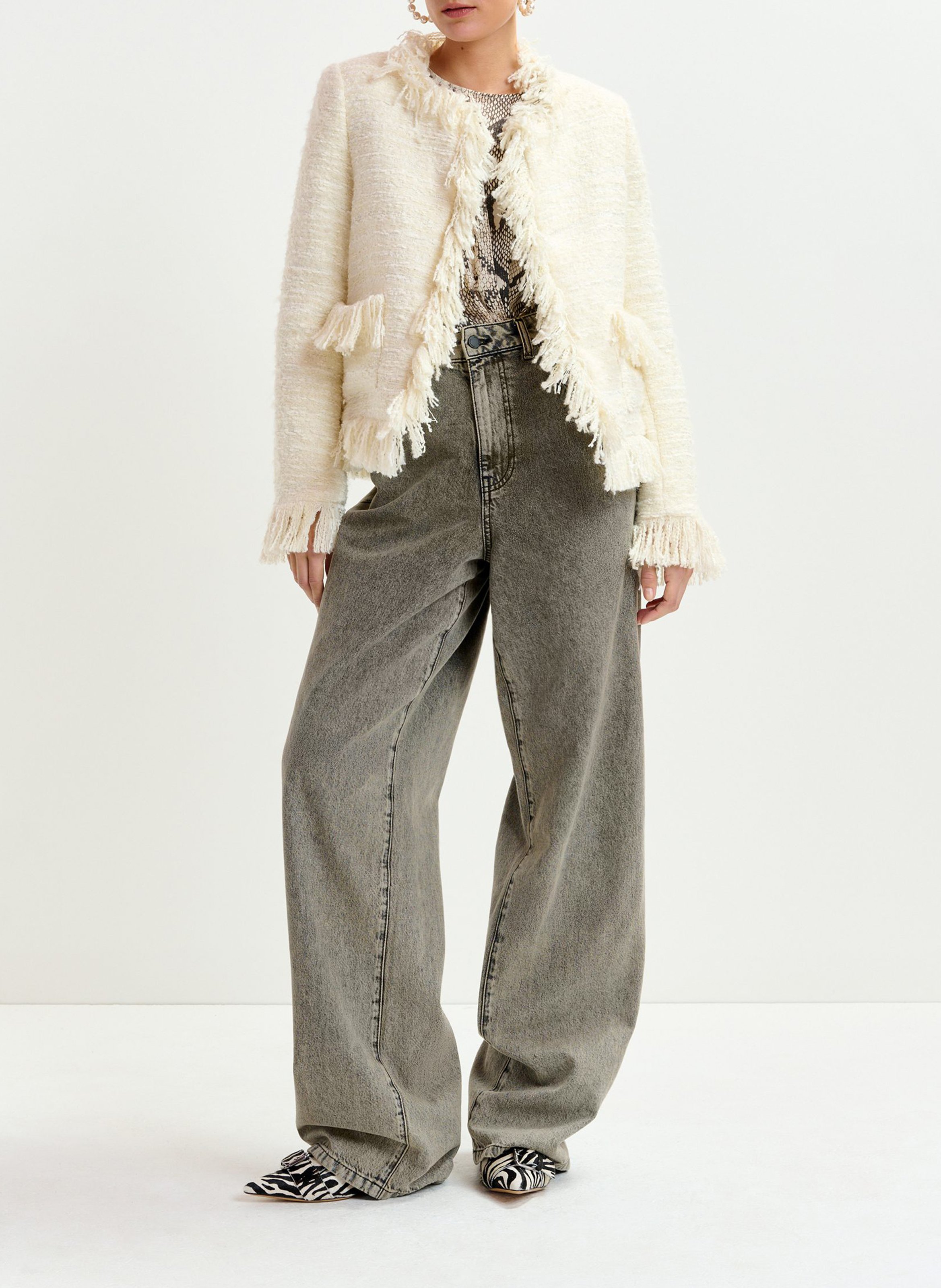 Veste col rond iskra ESSENTIEL ANTWERP Blanc