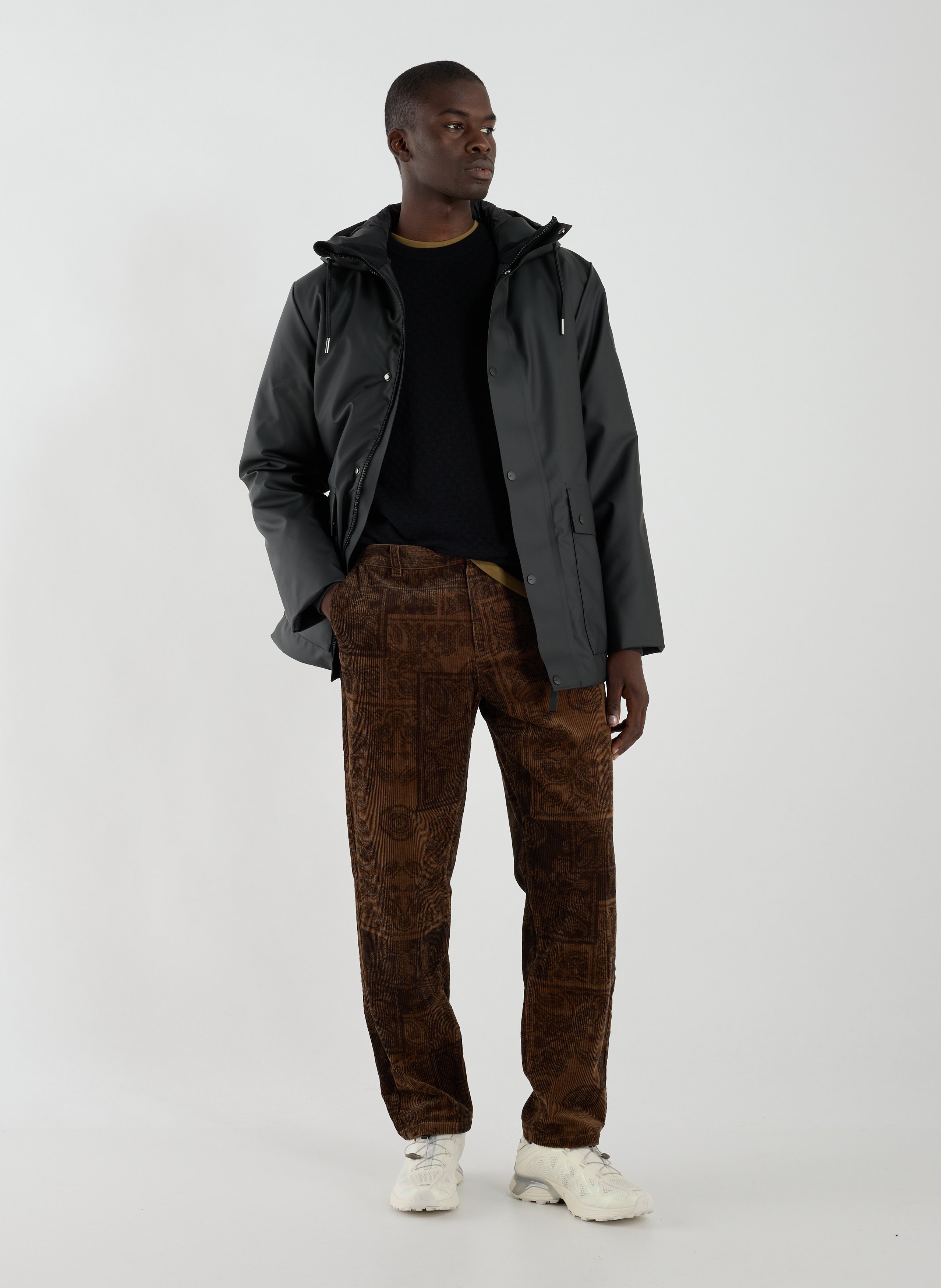 Straight hooded parka RAINS Black