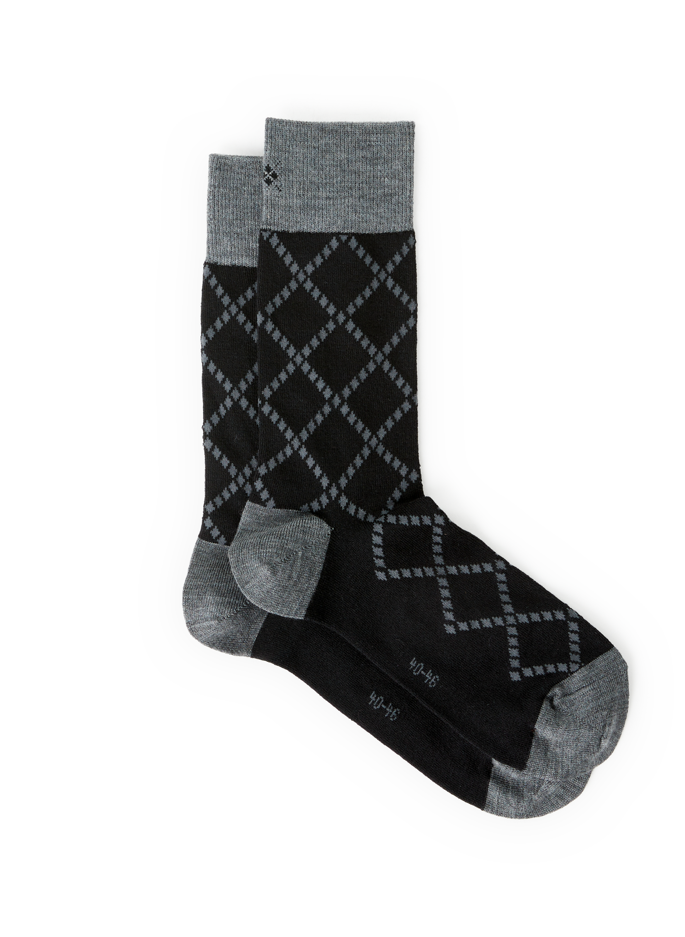 BURLINGTON Chaussettes mi-hautes en laine vierge mélangée Noir