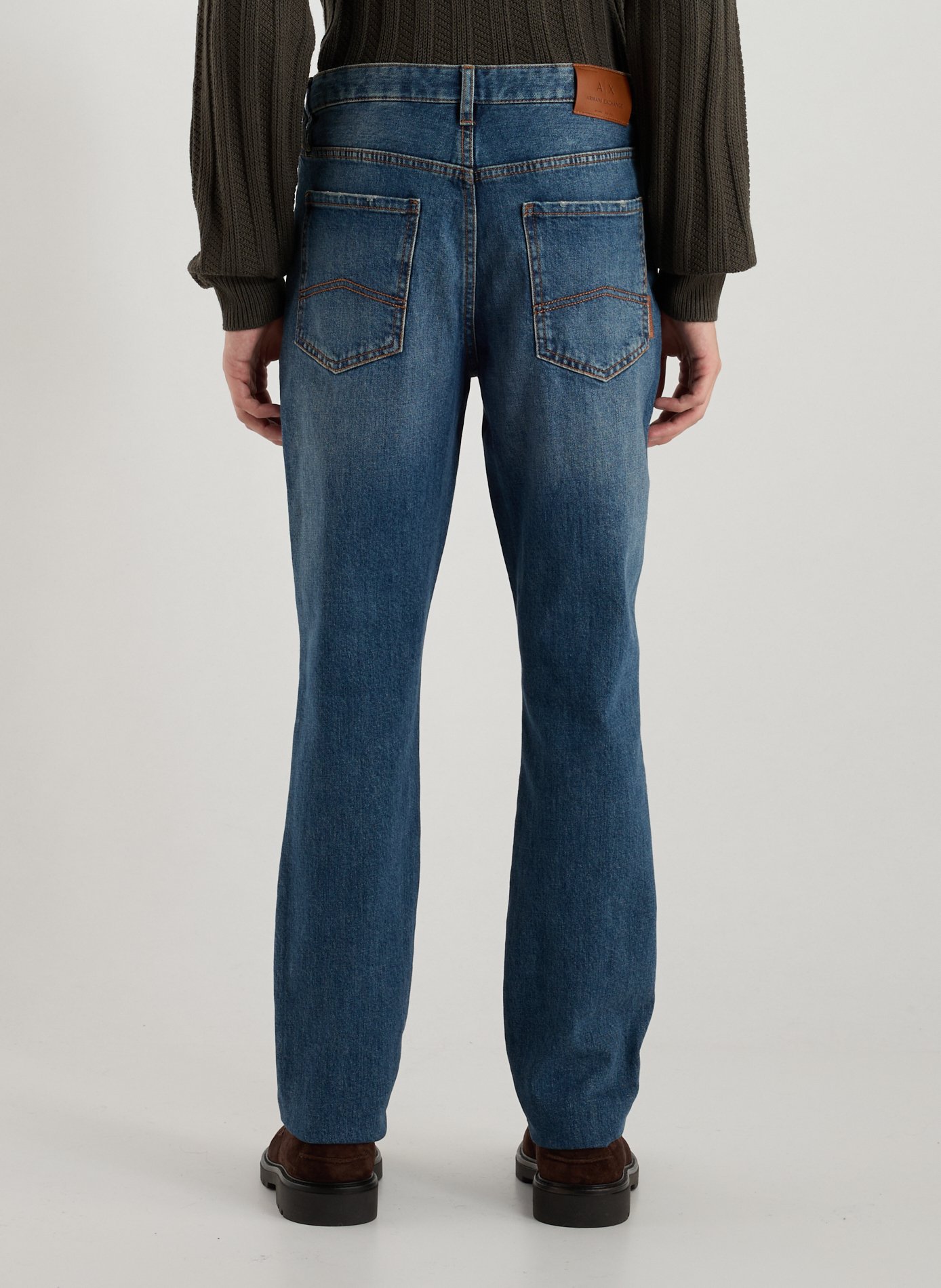 Slim-fit cotton-blend jeans ARMANI EXCHANGE Blue