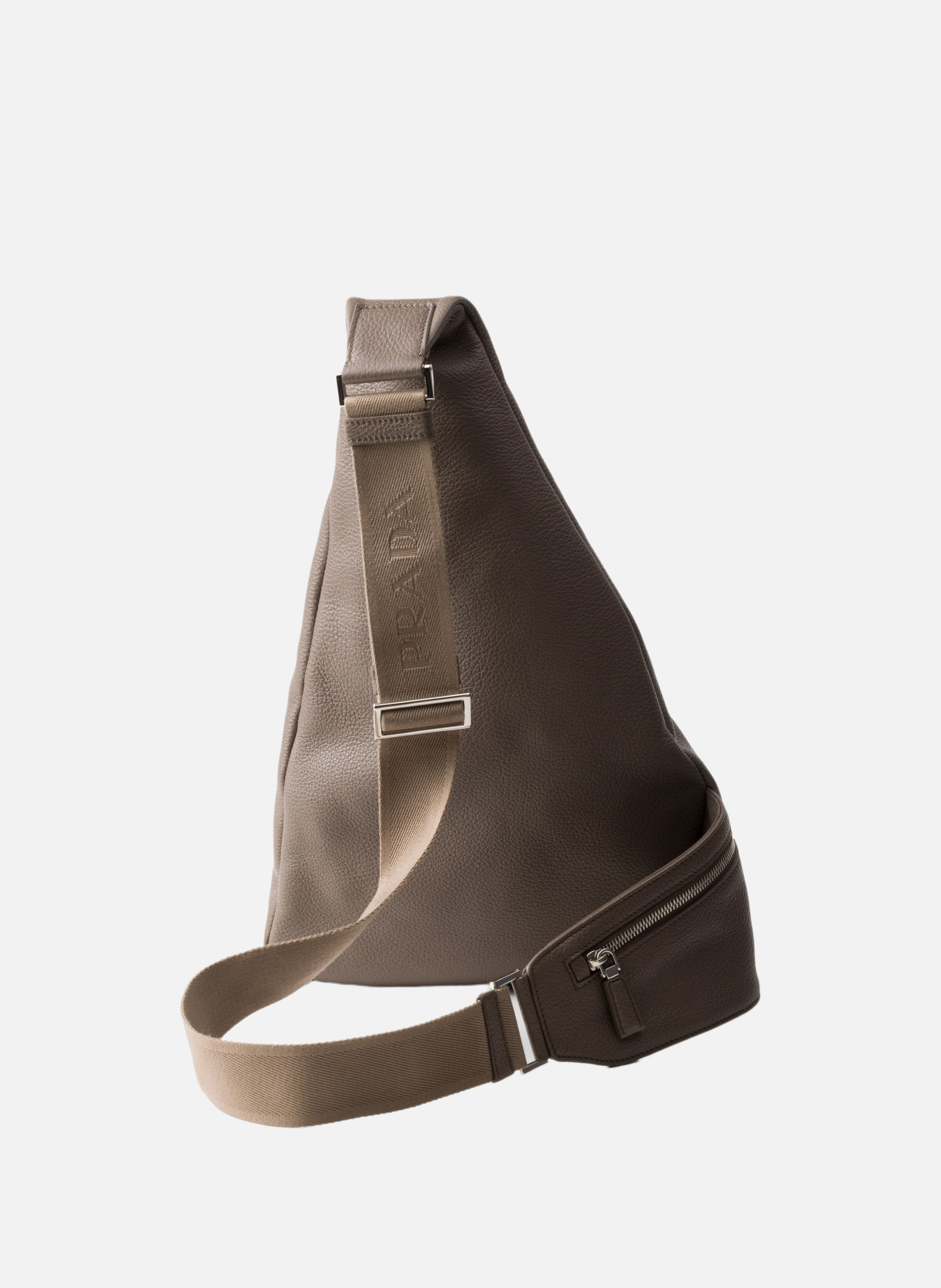 Sac prada cross en cuir PRADA Gris