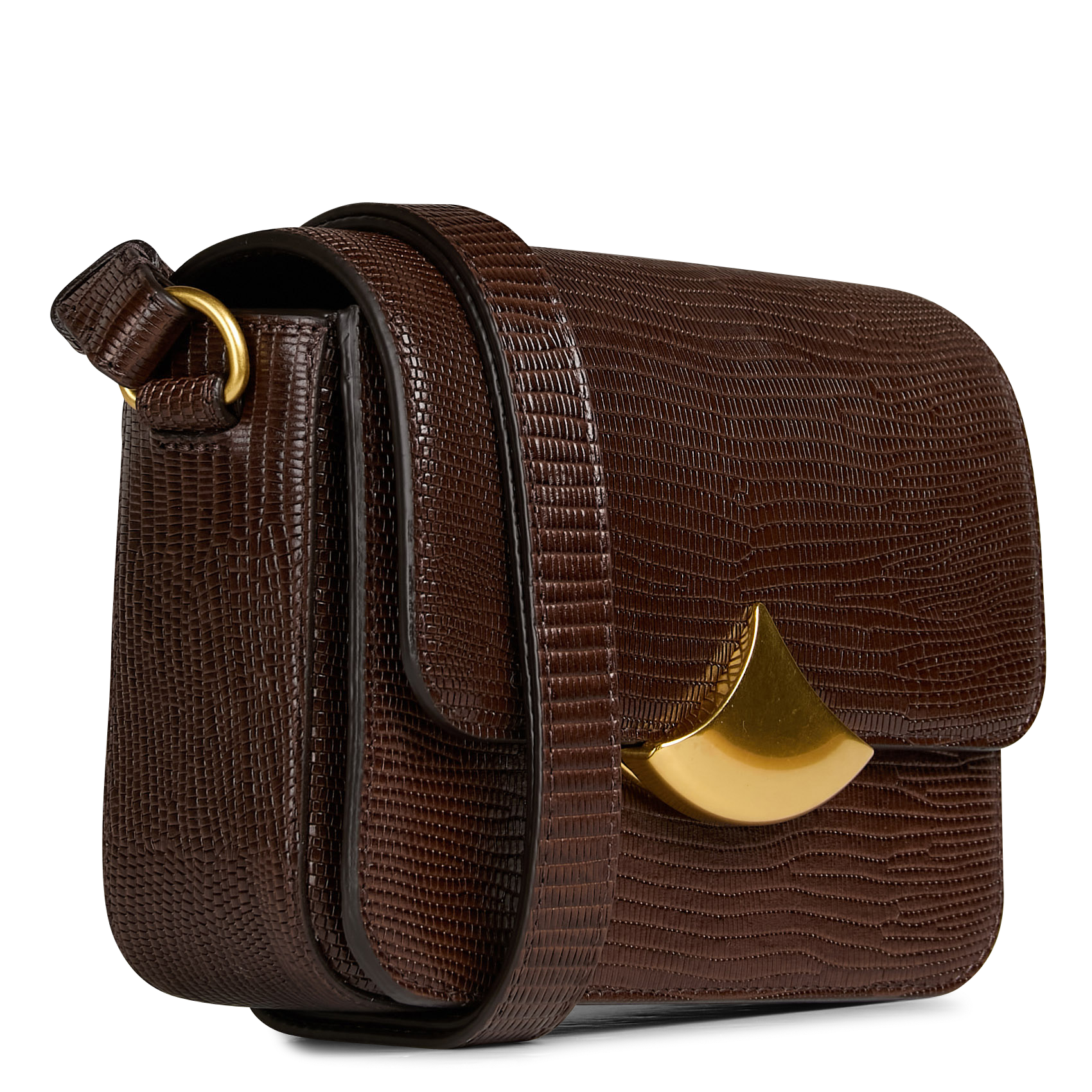 Sac bandoulière en cuir effet crocodile diviluz mimo e SESSUN Marron