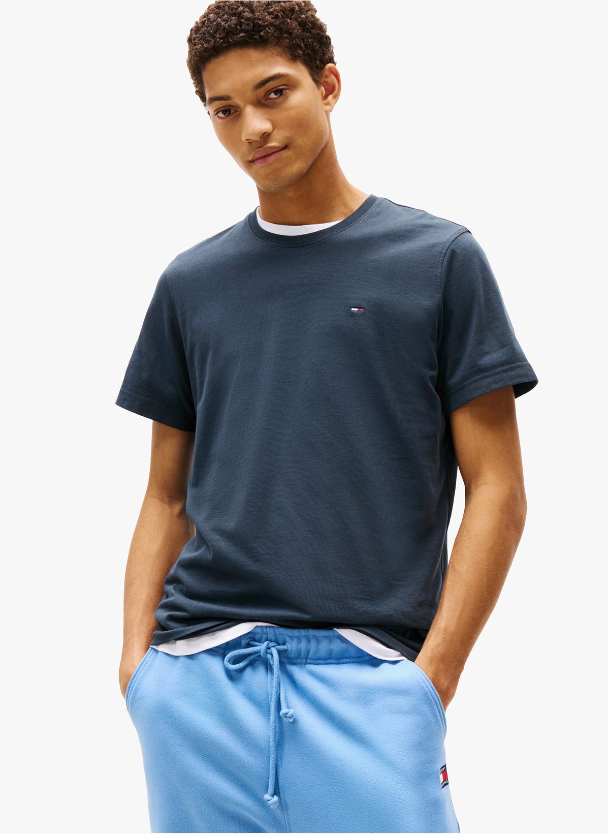 T-shirt manches courtes en coton Bleu XS Male
