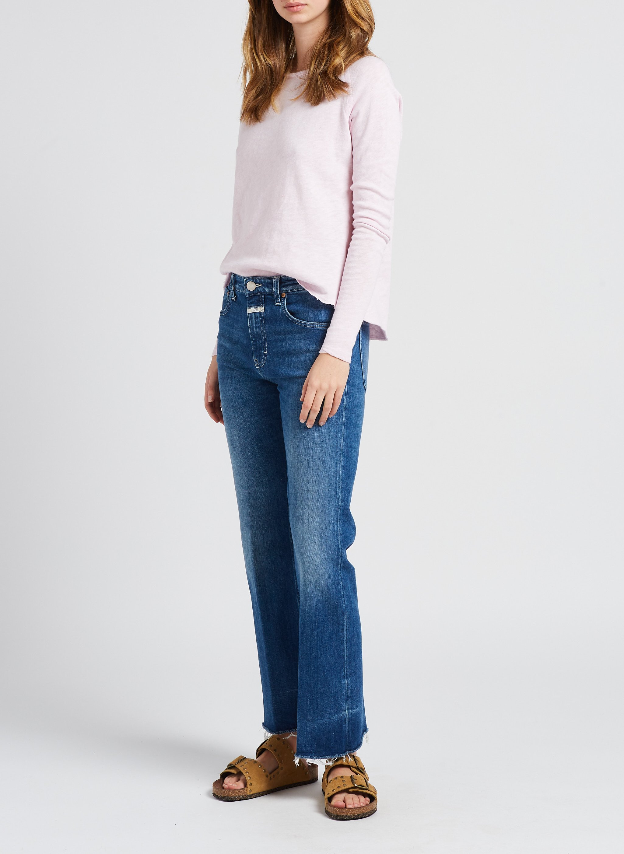 Tee-shirt col rond en coton sonoma AMERICAN VINTAGE Rose