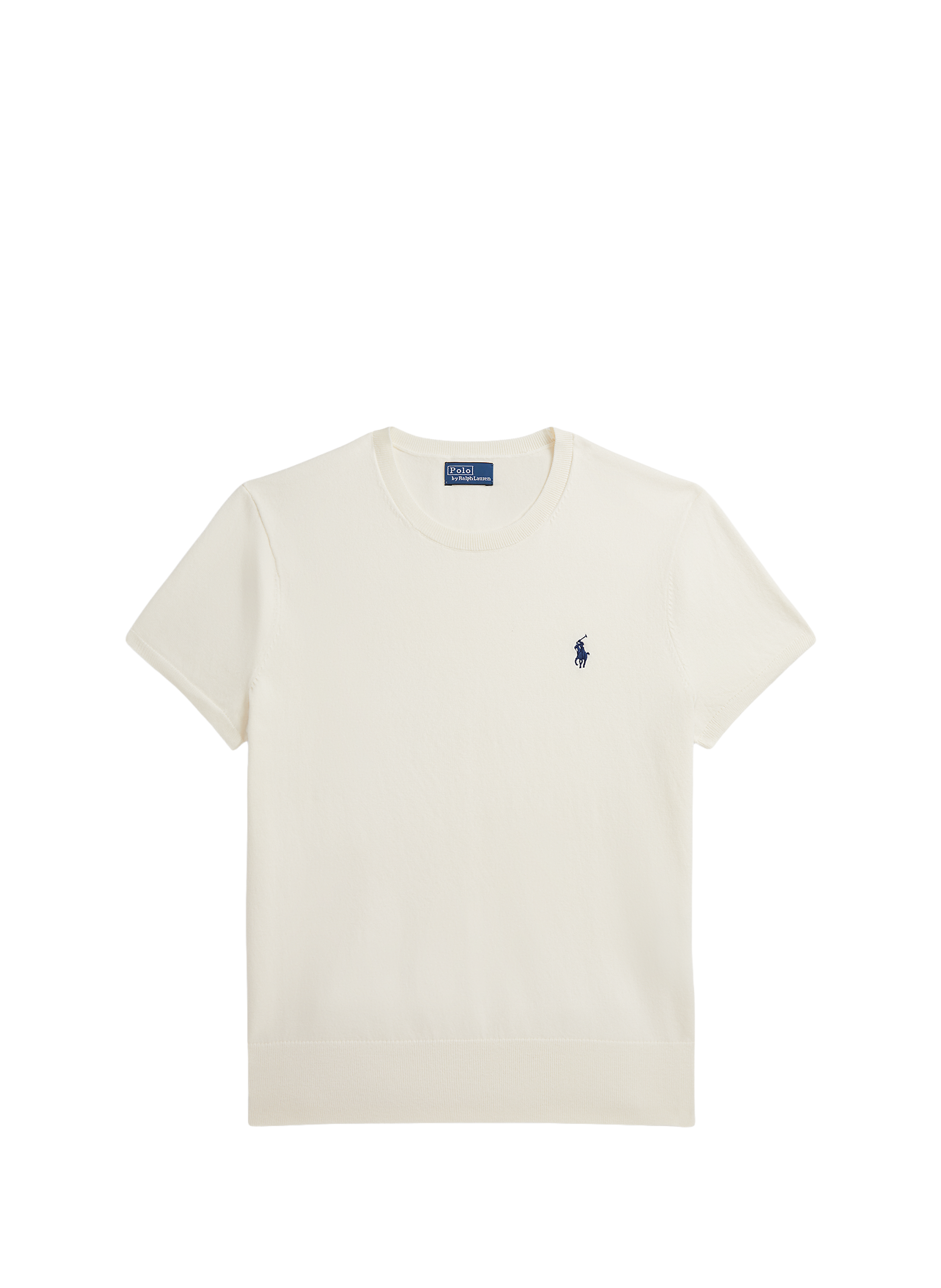 Pull manches courtes en coton mélangé POLO RALPH LAUREN Beige