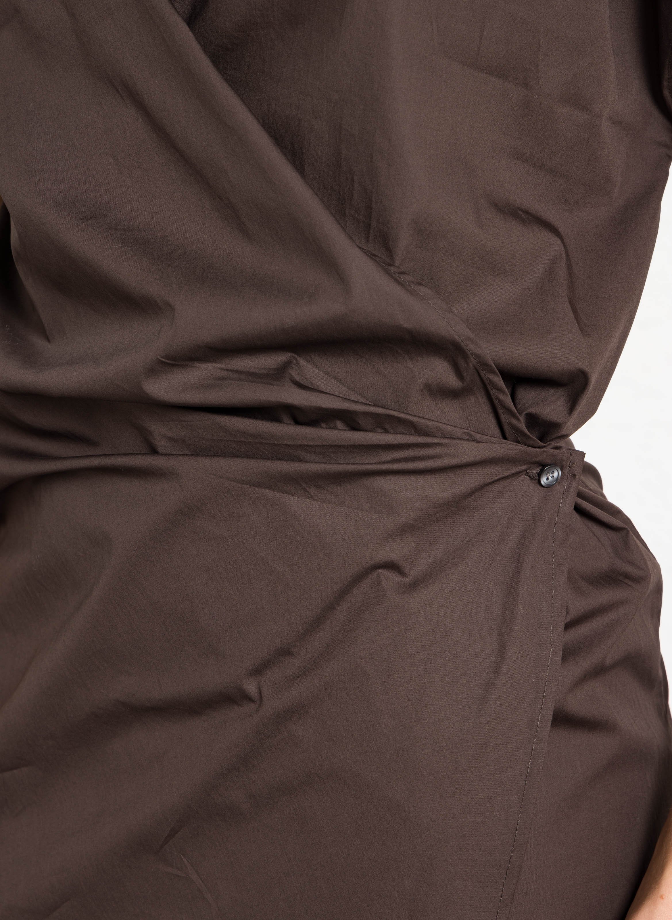 Robe longue portefeuille unie foggia SOEUR Marron