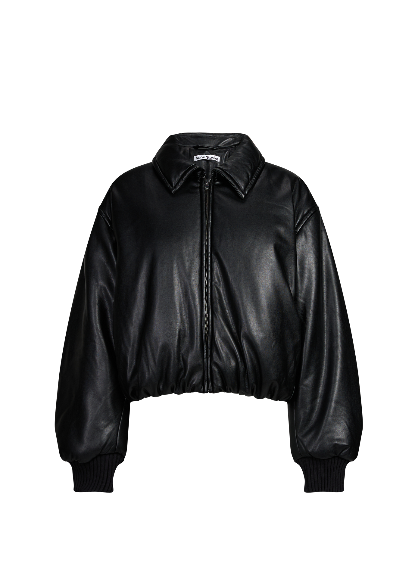 Oversized solid color jacket with classic collar ACNE STUDIOS Black