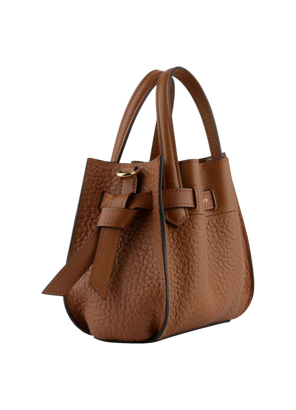 Blossom | Sac à main Nano en cuir de vachette POURCHET Marron