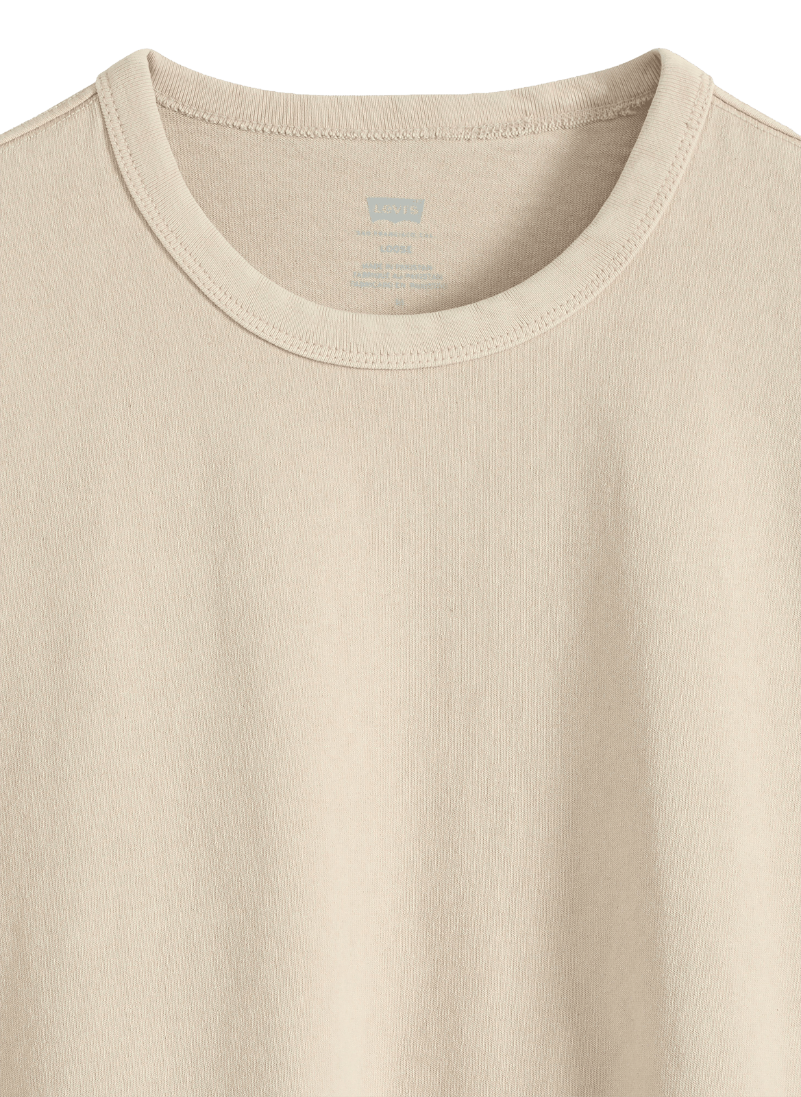 Straight short-sleeved cotton T-shirt LEVI'S Beige