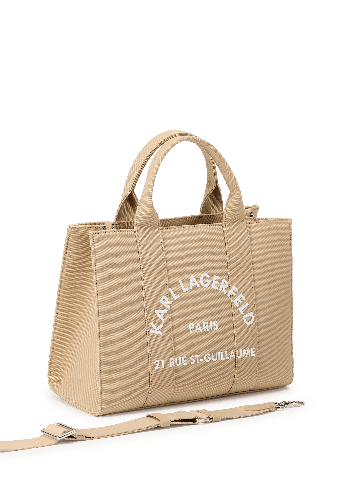 Cotton tote bag KARL LAGERFELD Beige