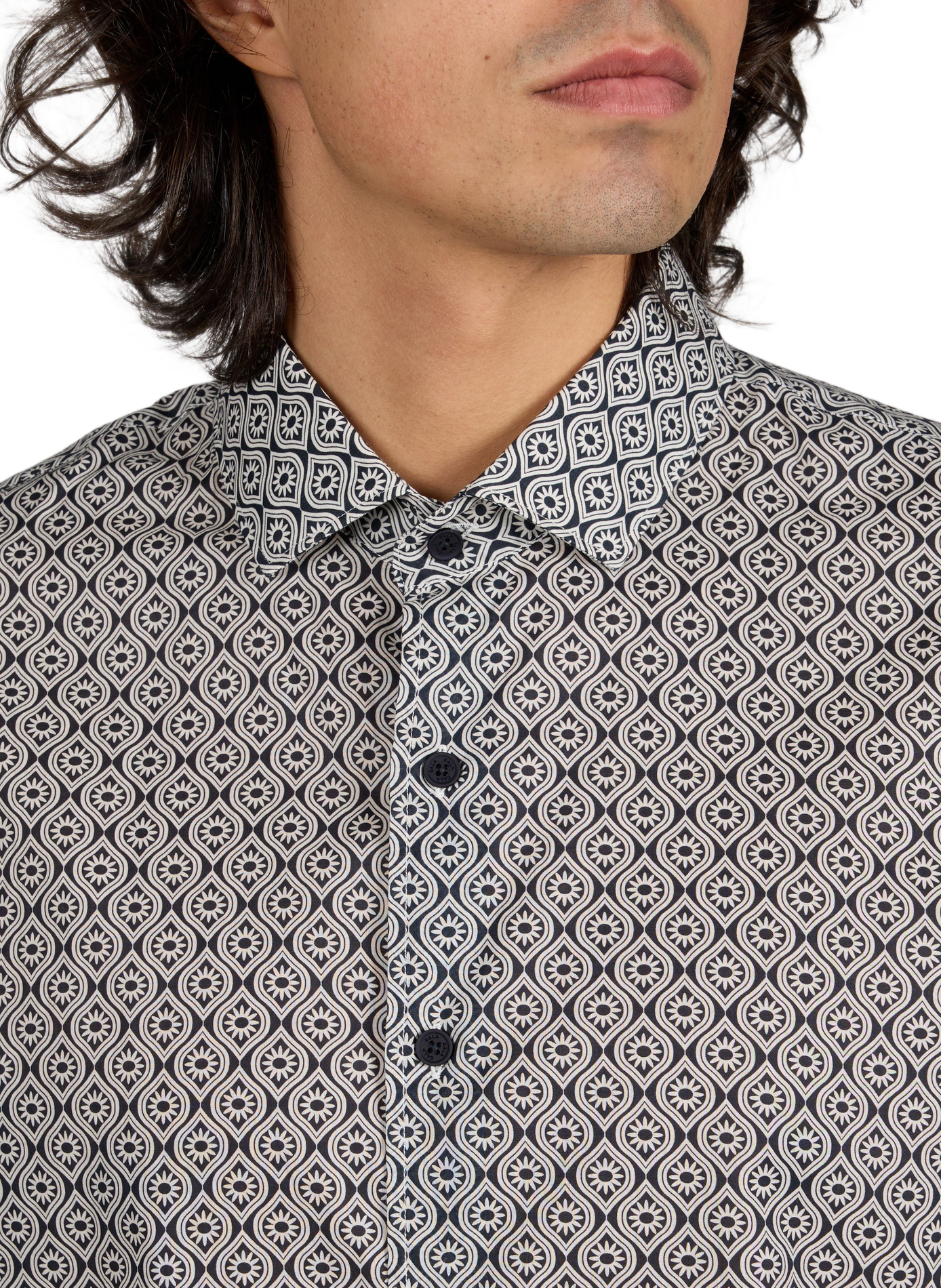 Chemise à imprimé en coton 1789 CALA Bleu