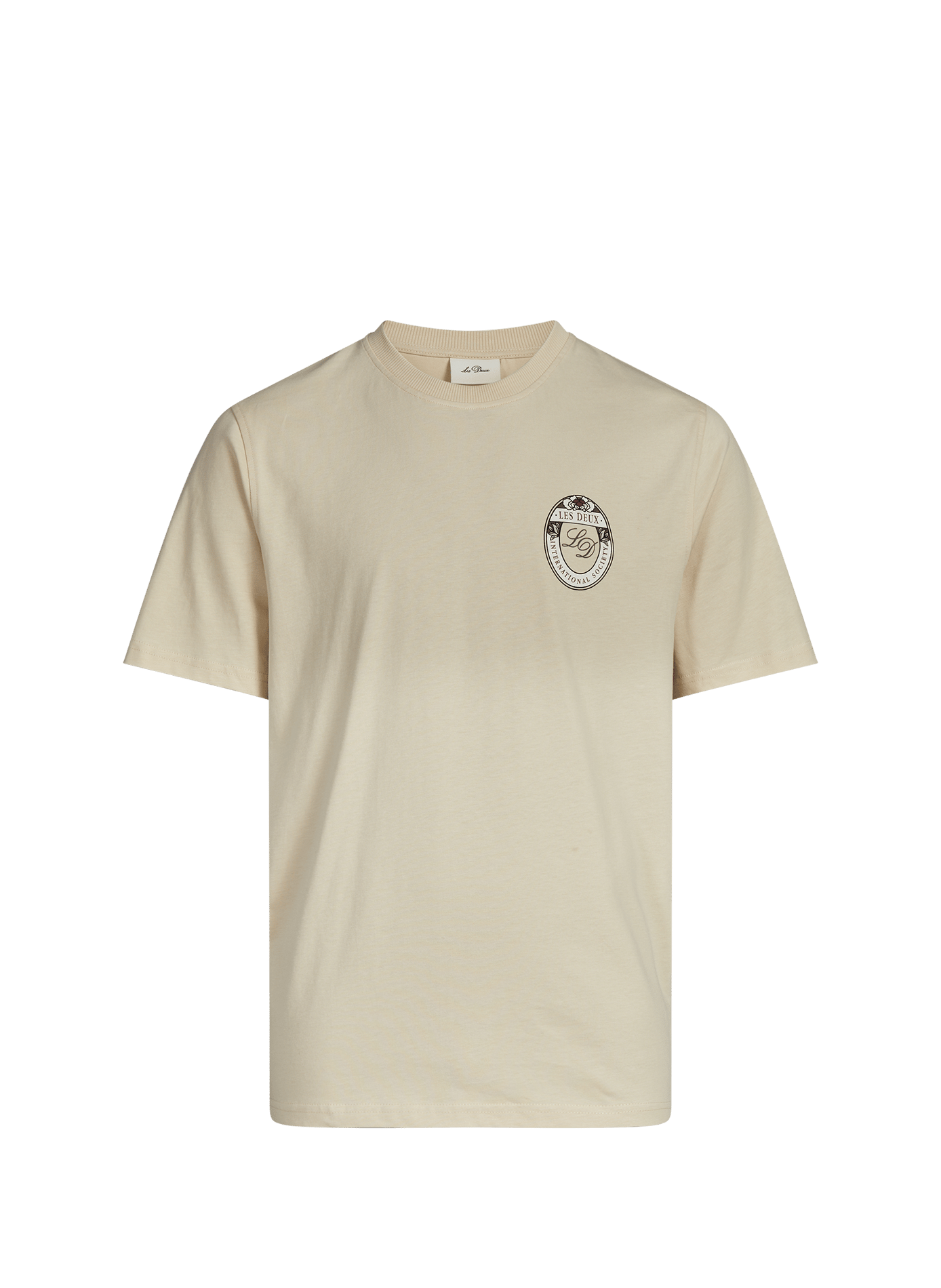 Brady round neck cotton T-shirt LES DEUX Beige