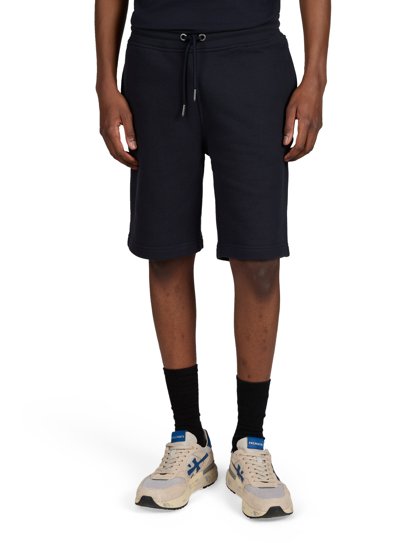 Short à cordons en coton mélangé K-WAY Bleu