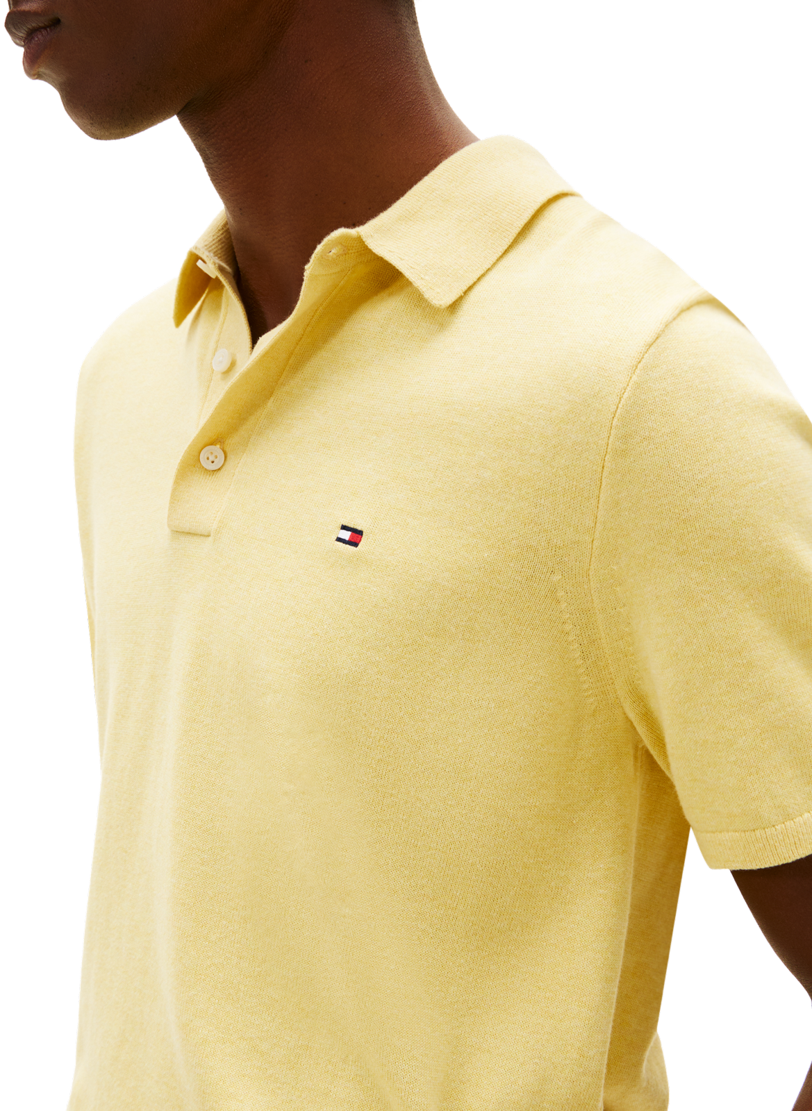 Polo rayé en coton TOMMY HILFIGER Jaune