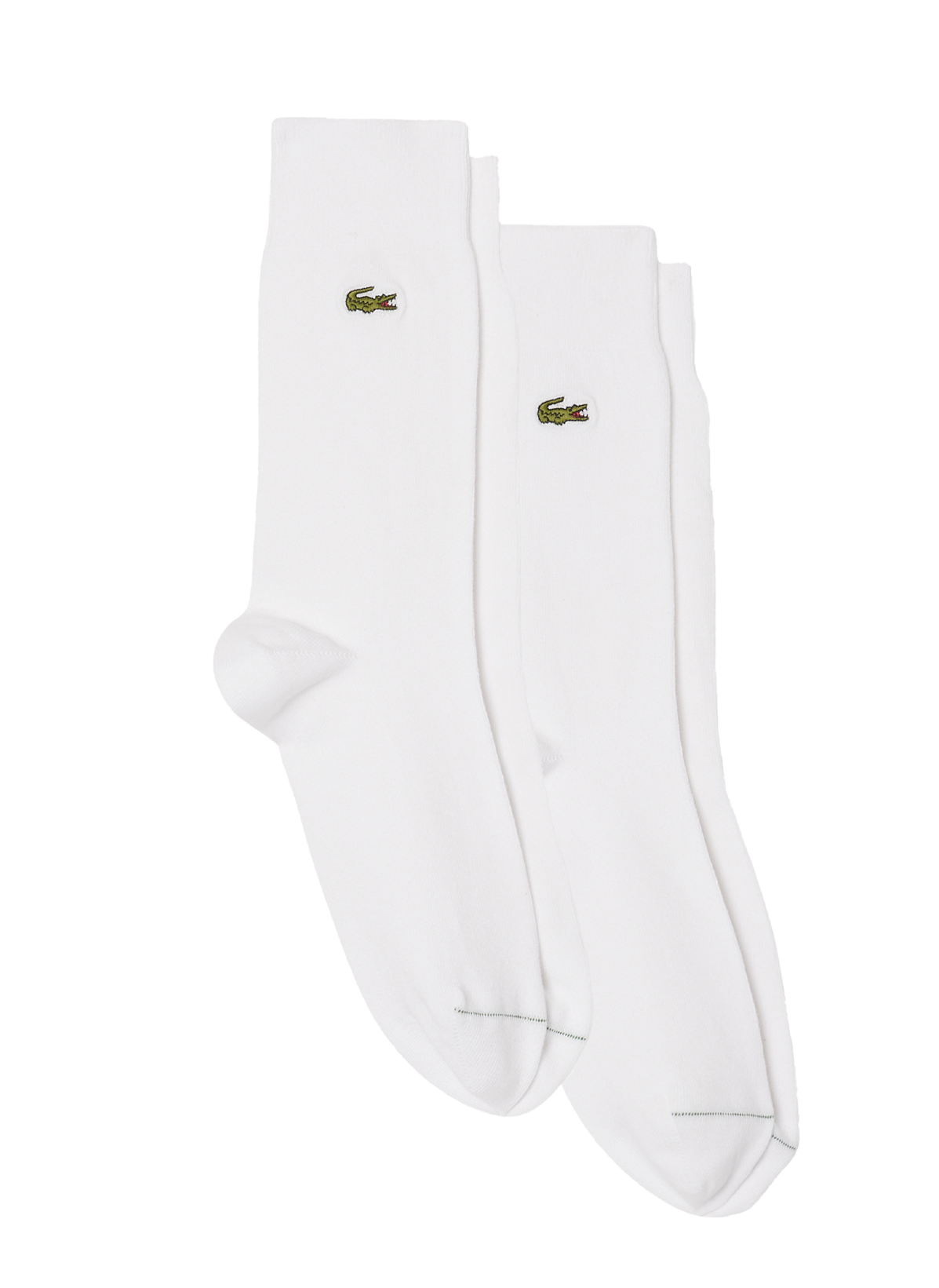 Lot de 2 paires de chaussettes en coton mélangé LACOSTE Blanc