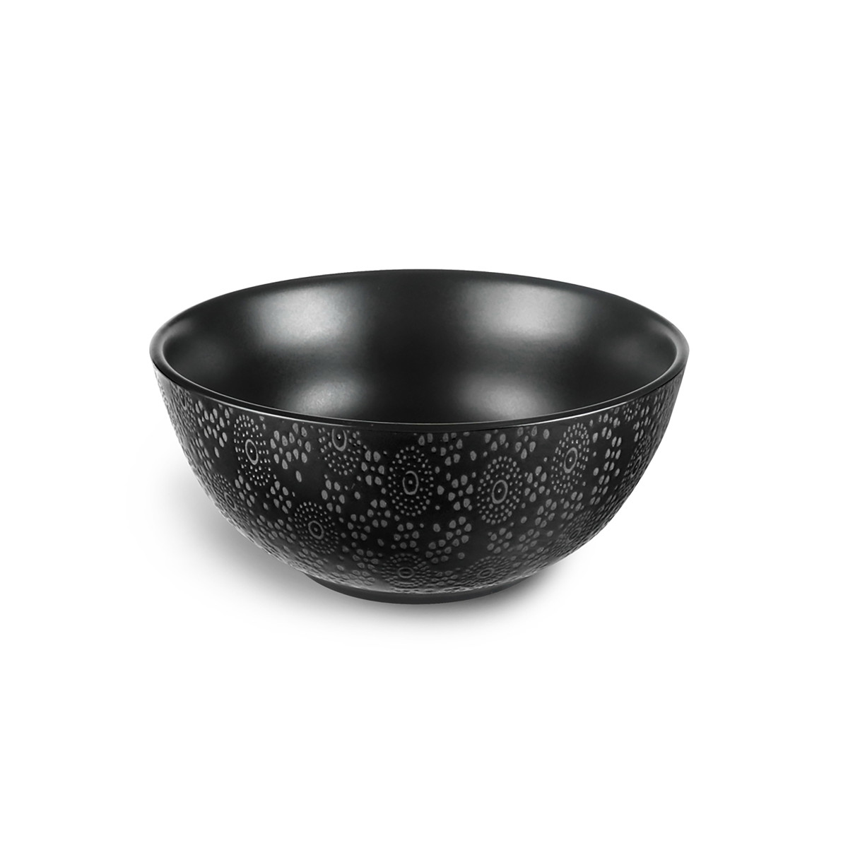 Black japan - bol petit-déjeuner 15 cm (lot de 6) MEDARD DE NOBLAT Noir