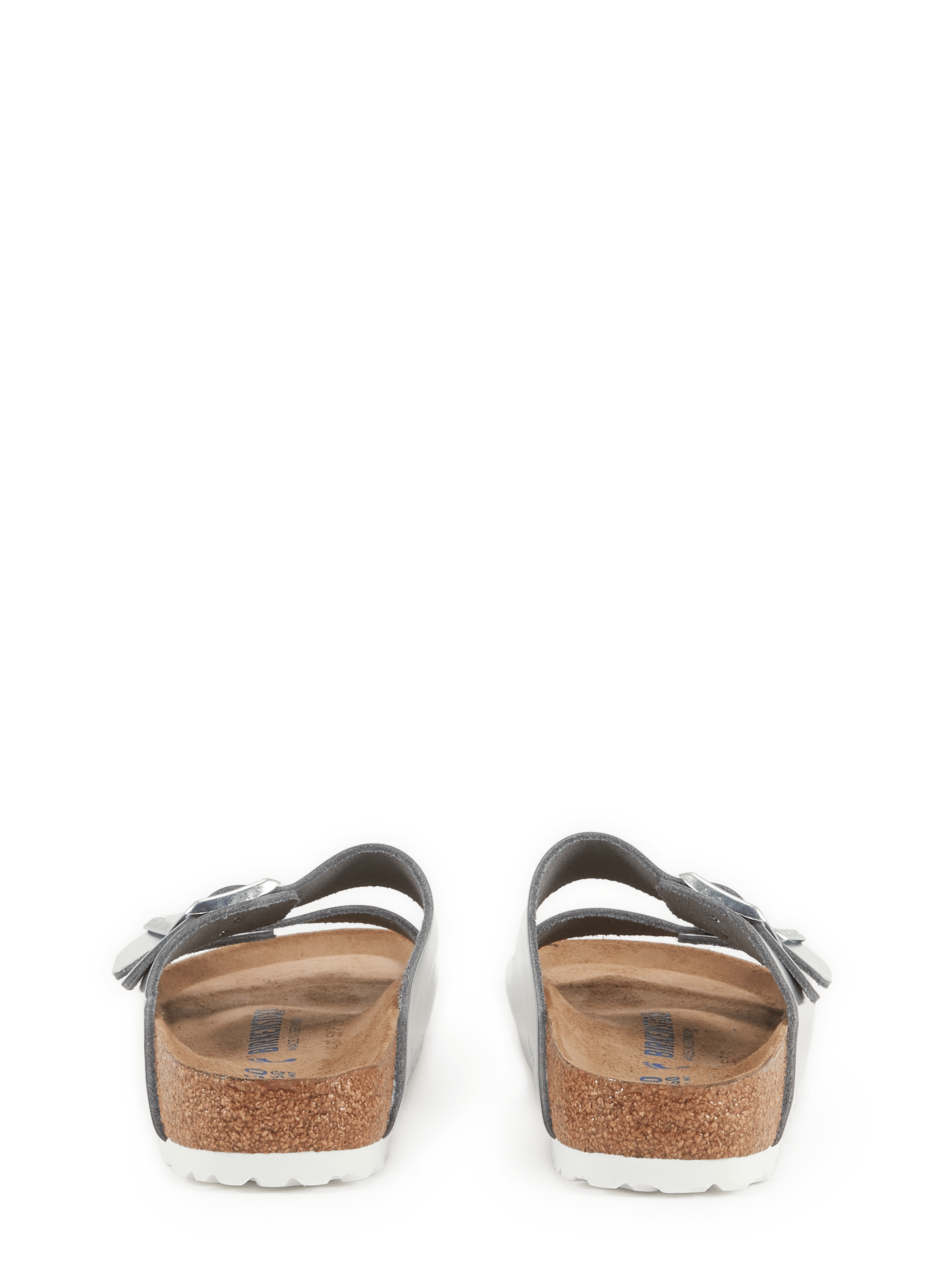 Sandales brillantes Arizona en cuir BIRKENSTOCK Argent