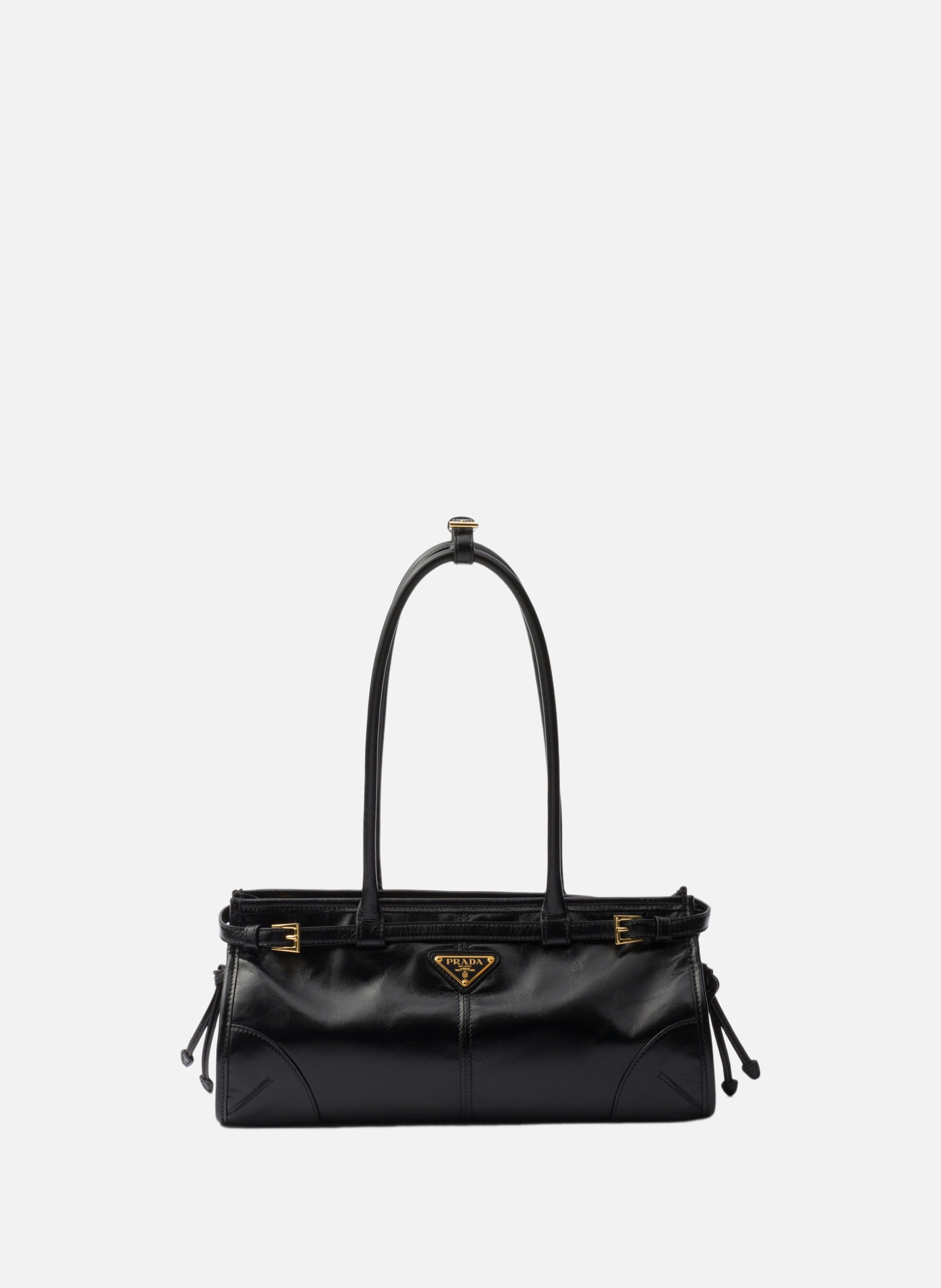 Sac à main prada bonnie en cuir PRADA Noir