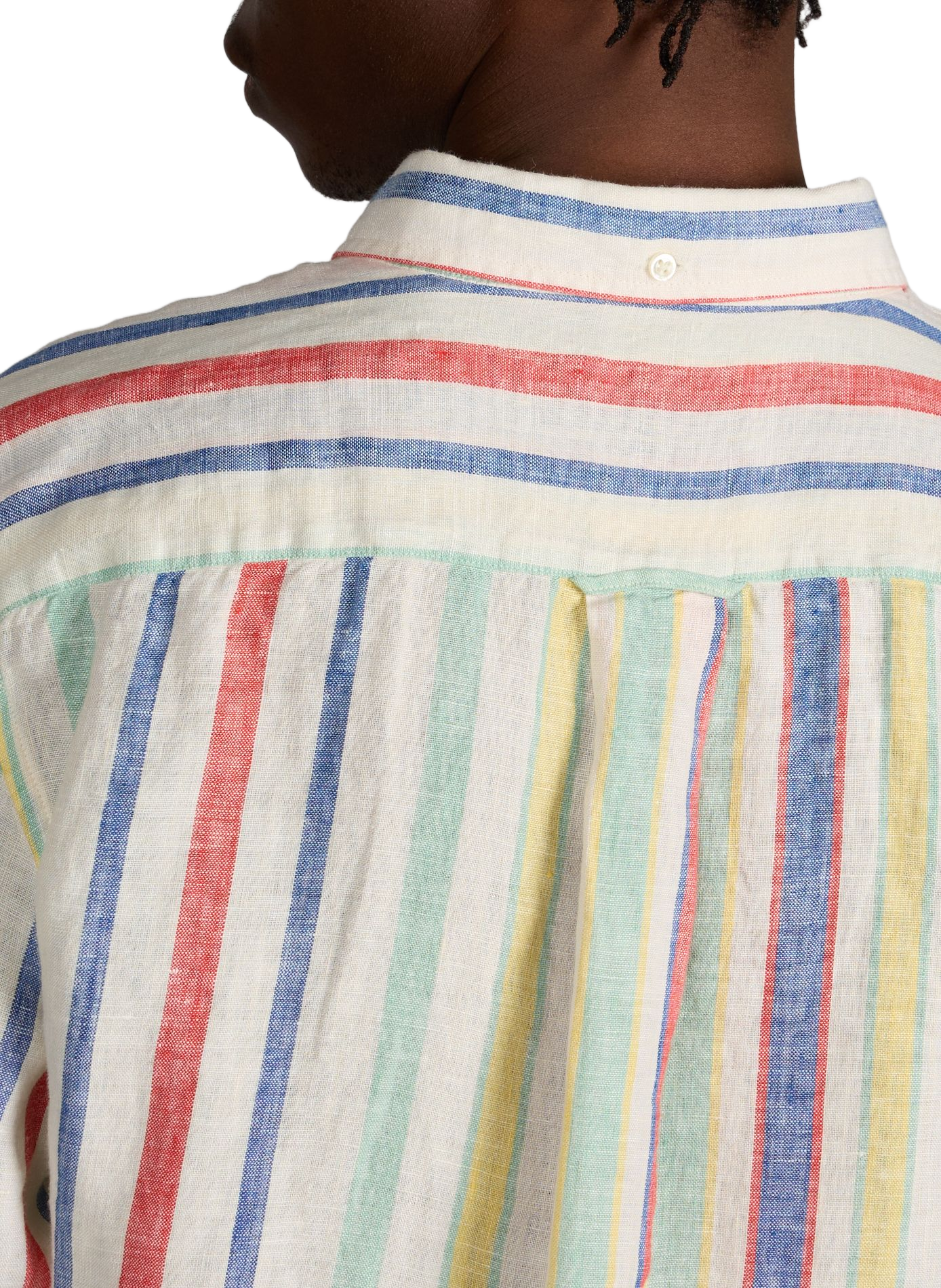 Chemise droite rayée en lin GANT Multicolore