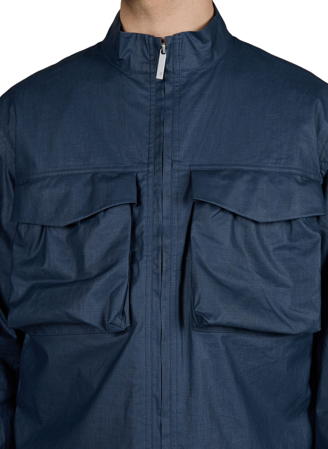 Lightweight jacket in linen and silk K-WAY Blue