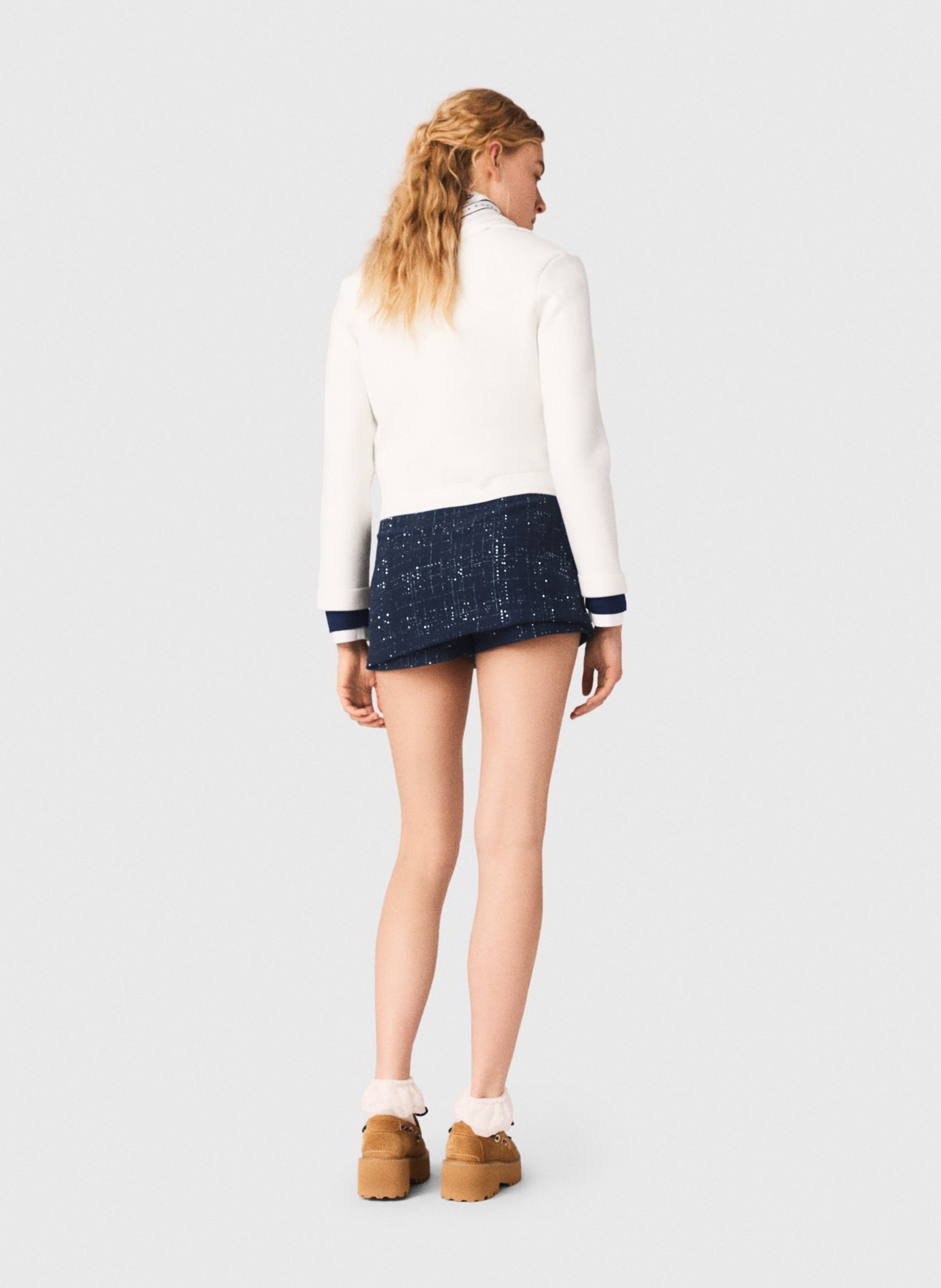 Short court en tweet MAJE Bleu
