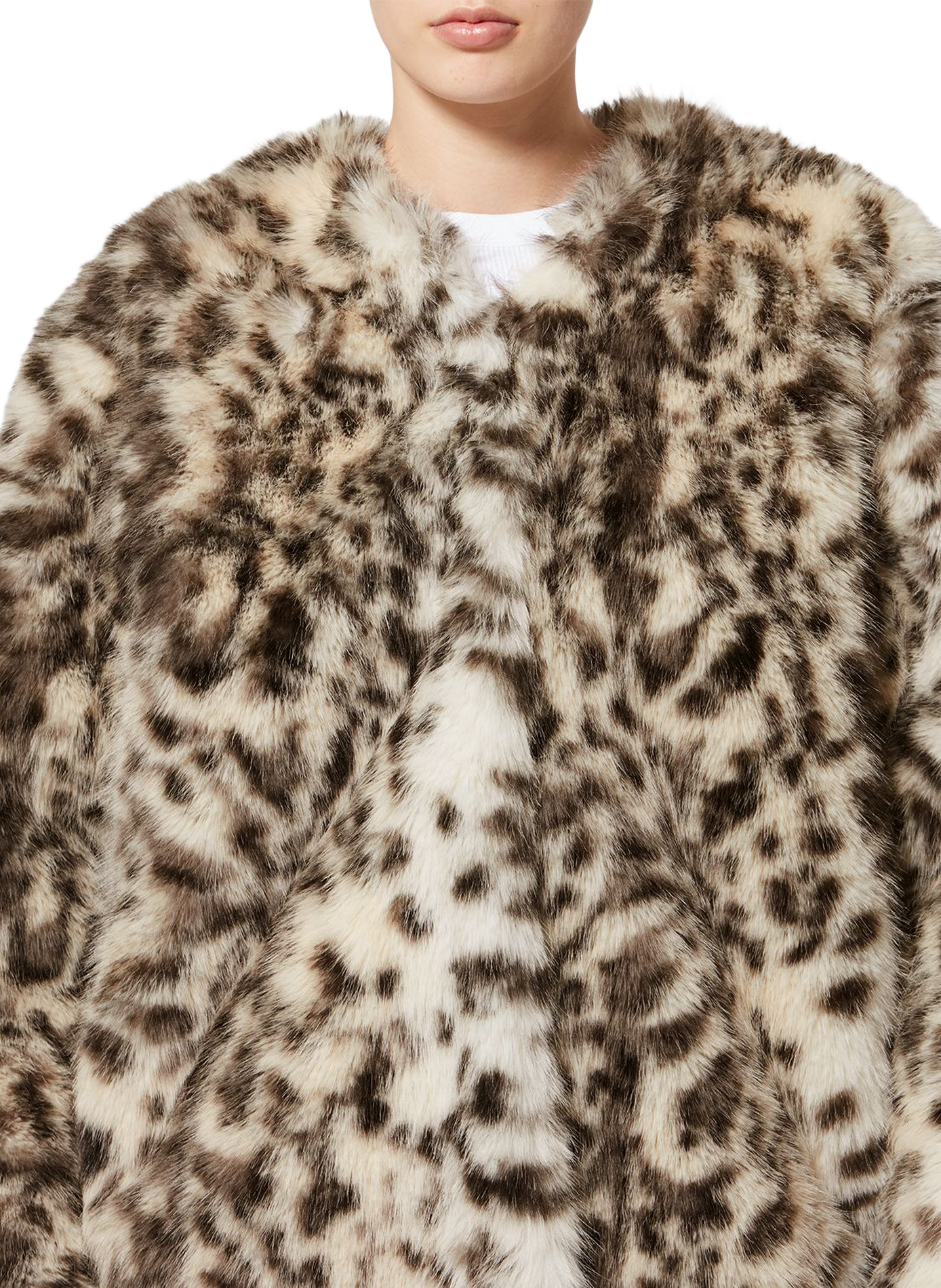 Short Aglae faux fur coat ISABEL MARANT Multicolour