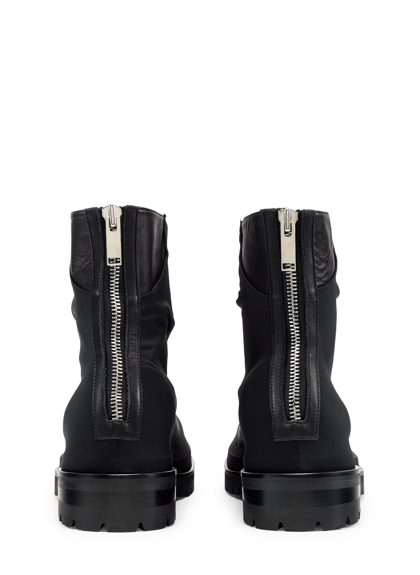 Marathon ankle boots with layered zip detail 424 Black