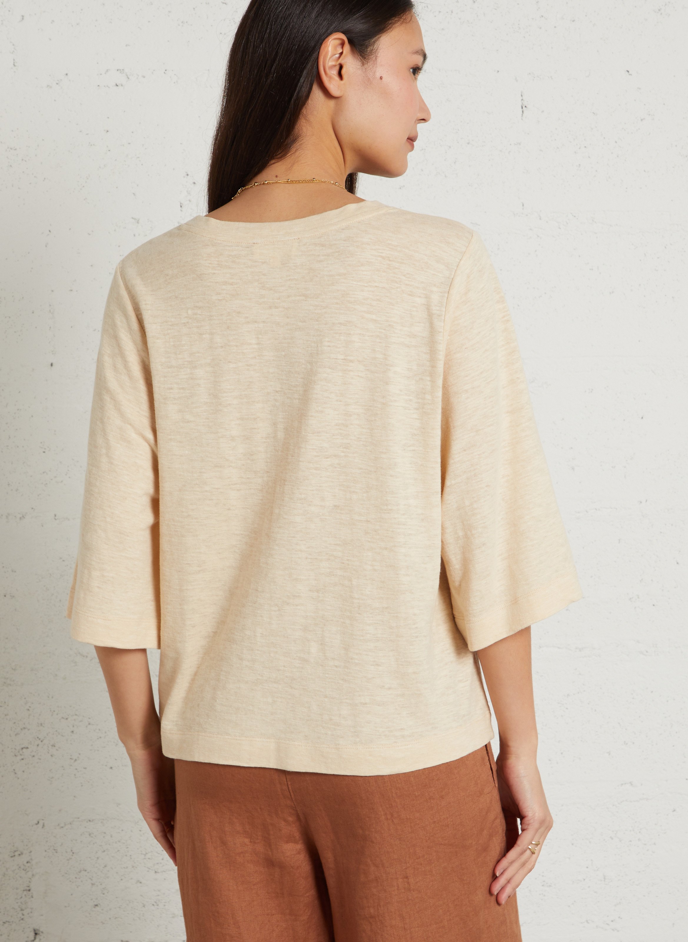 Tee-shirt col rond liana MAISON 123 Beige