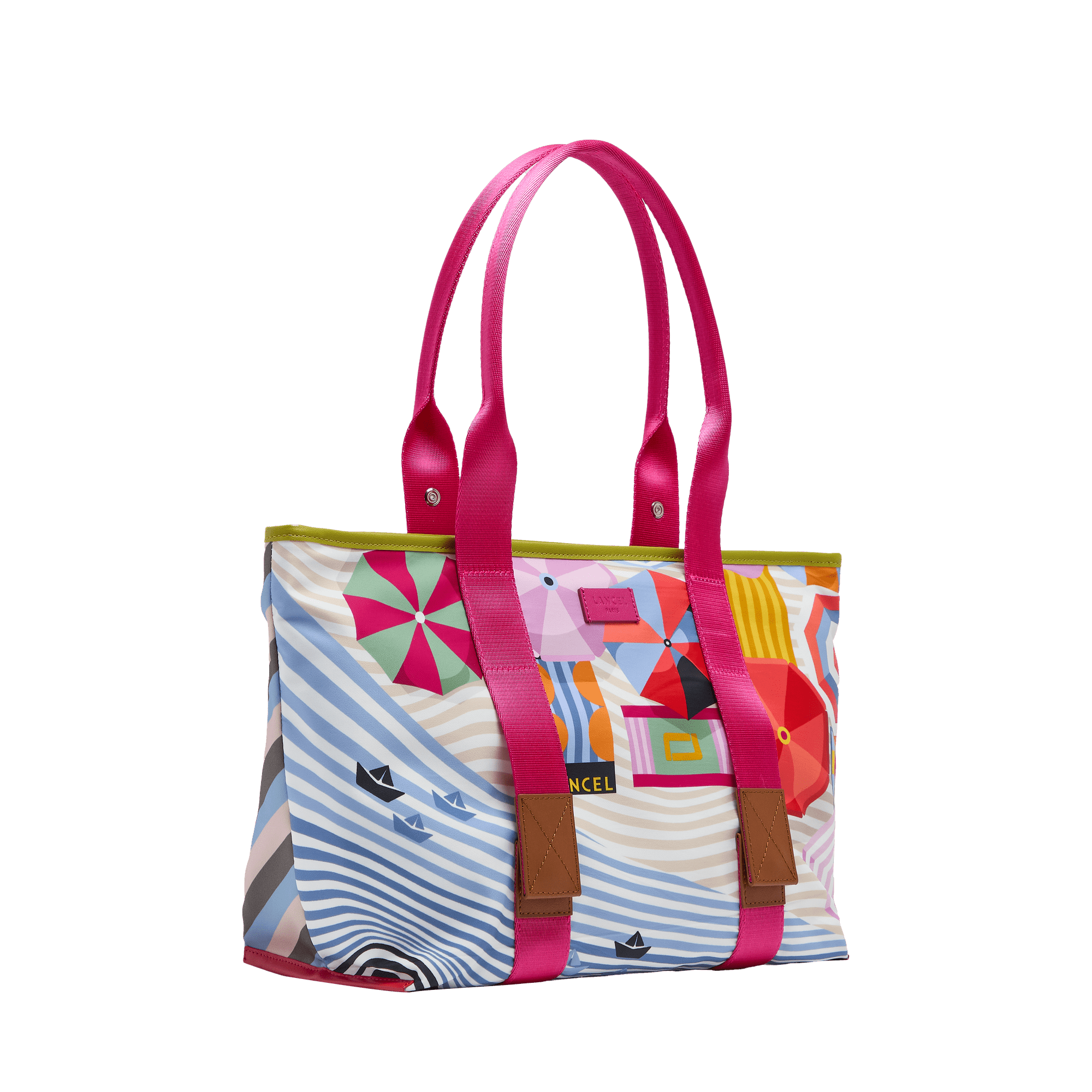 Mistral rollable zipped tote bag medium by lancel in nylon LANCEL Purple