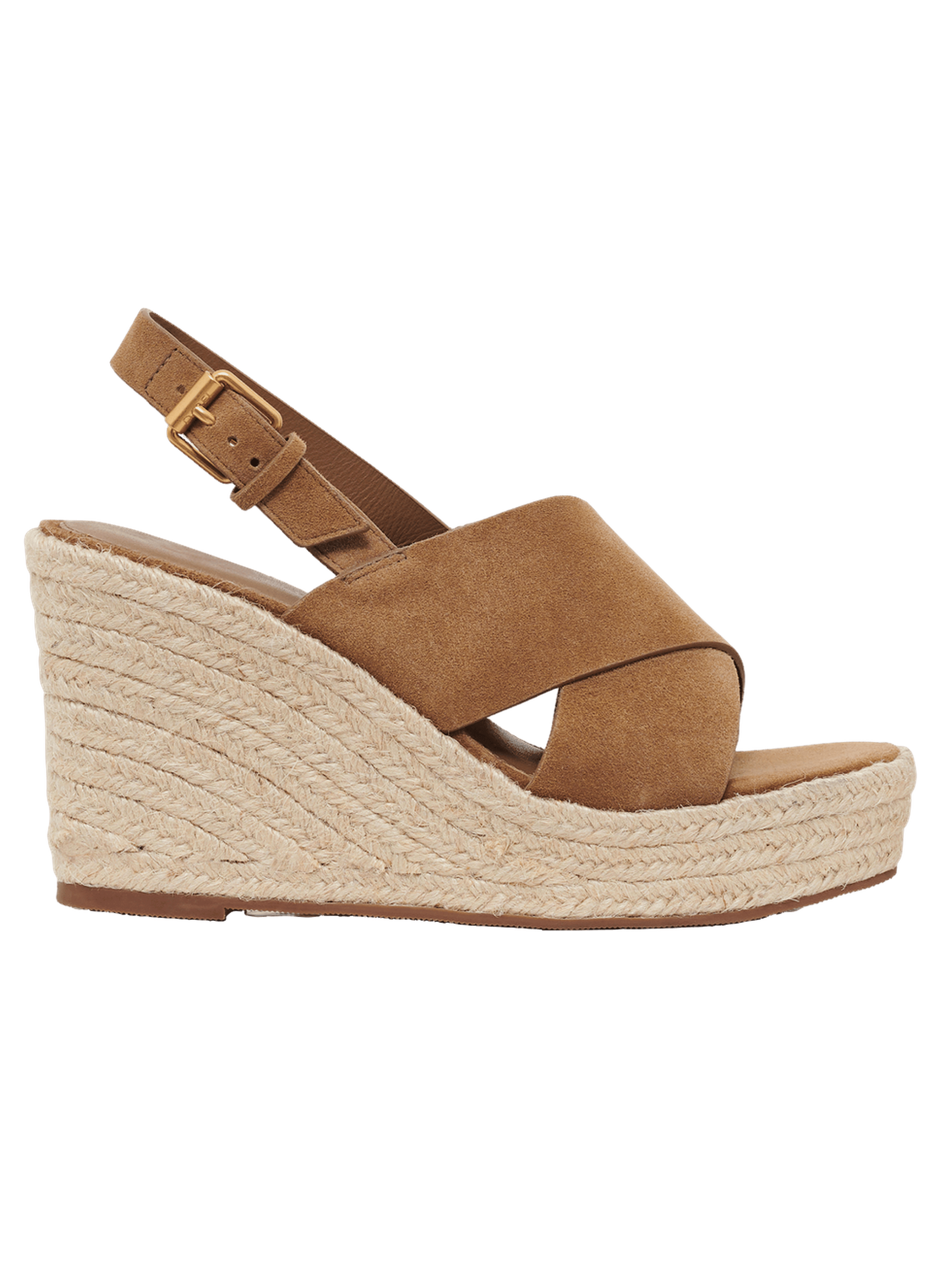 Sandales compensées en cuir velours - sofi GERARD DAREL Marron
