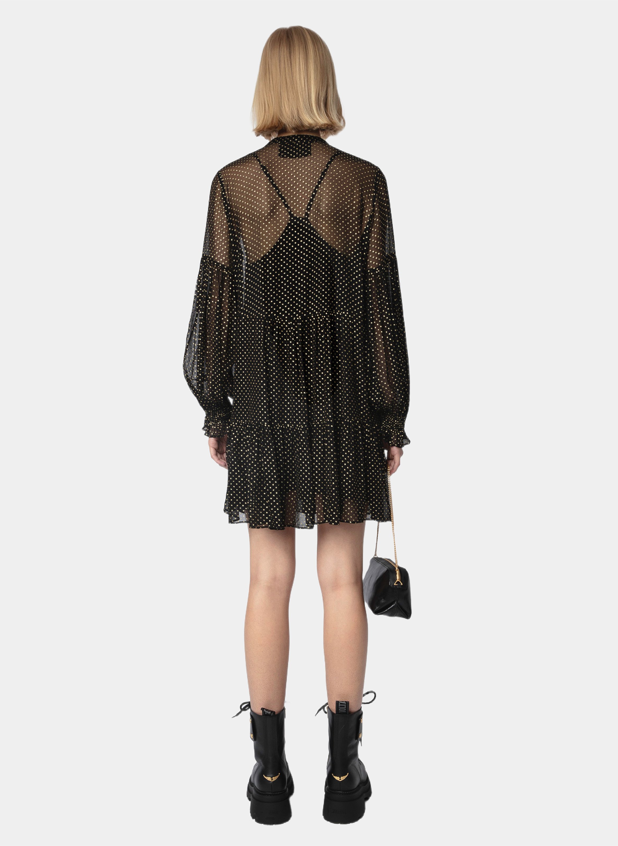 Kurzes transparentes Kleid "Randy" ZADIG&VOLTAIRE Schwarz