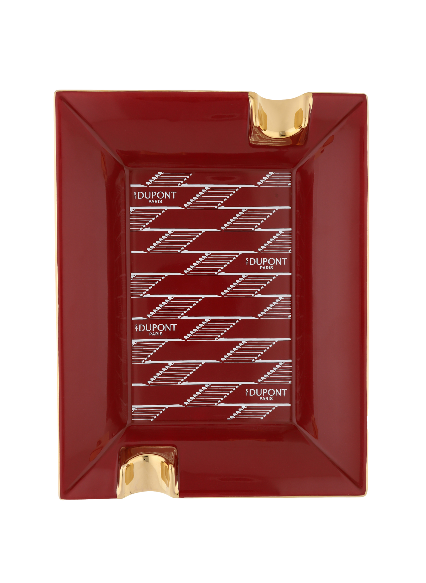 Monogram Ashtray 1872 in porcelain S.T. DUPONT Red